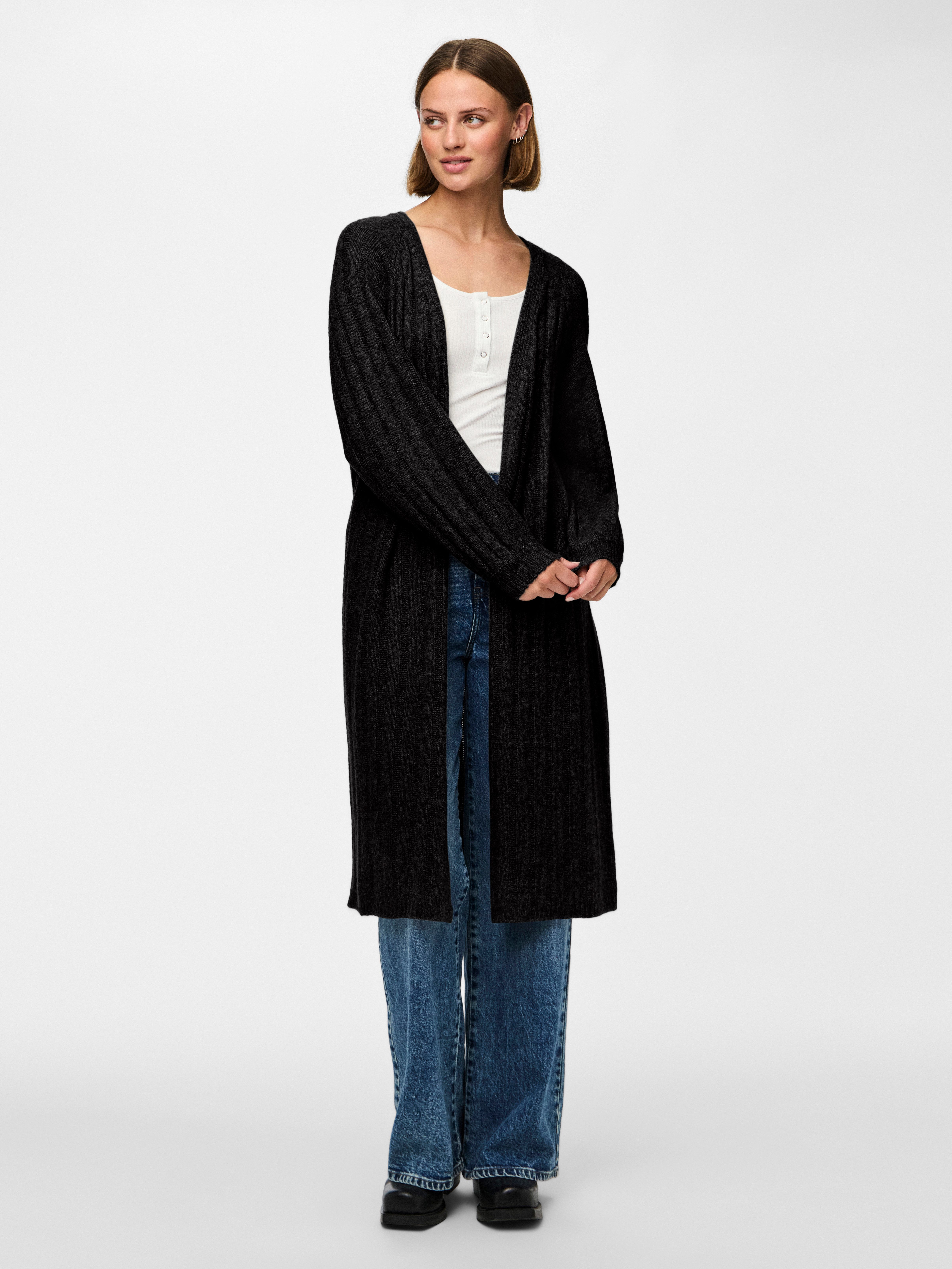 pieces Vest PCMAGGY LS LONG KNIT CARDIGAN NOOS BC