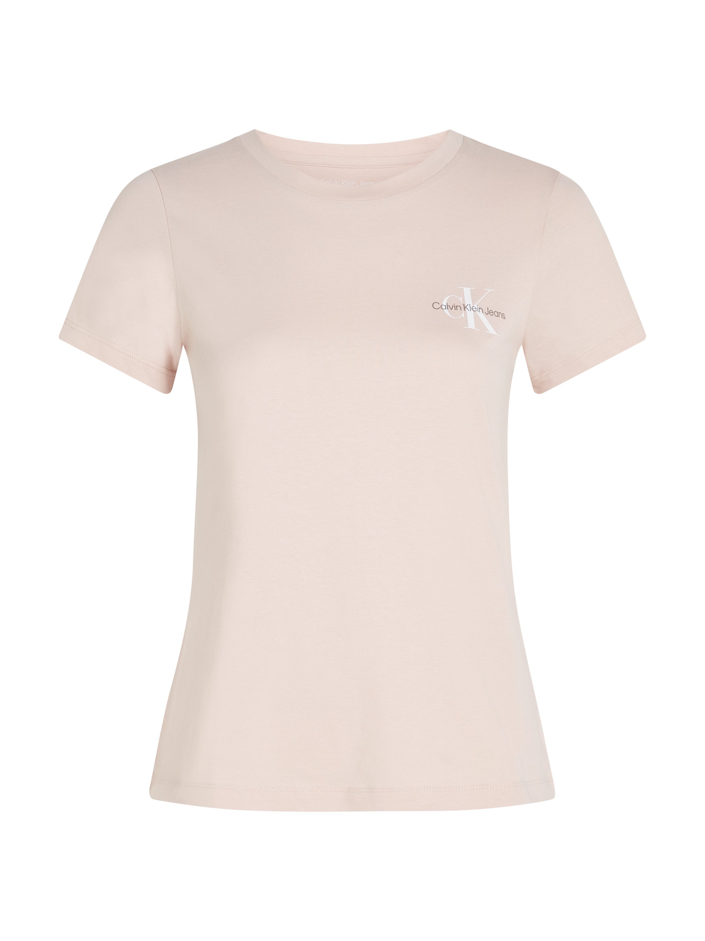 Calvin Klein Shirt met ronde hals 2-PACK MONOLOGO SLIM TEE met calvin klein jeans logoprint op borsthoogte (2-delig, Set van 2)