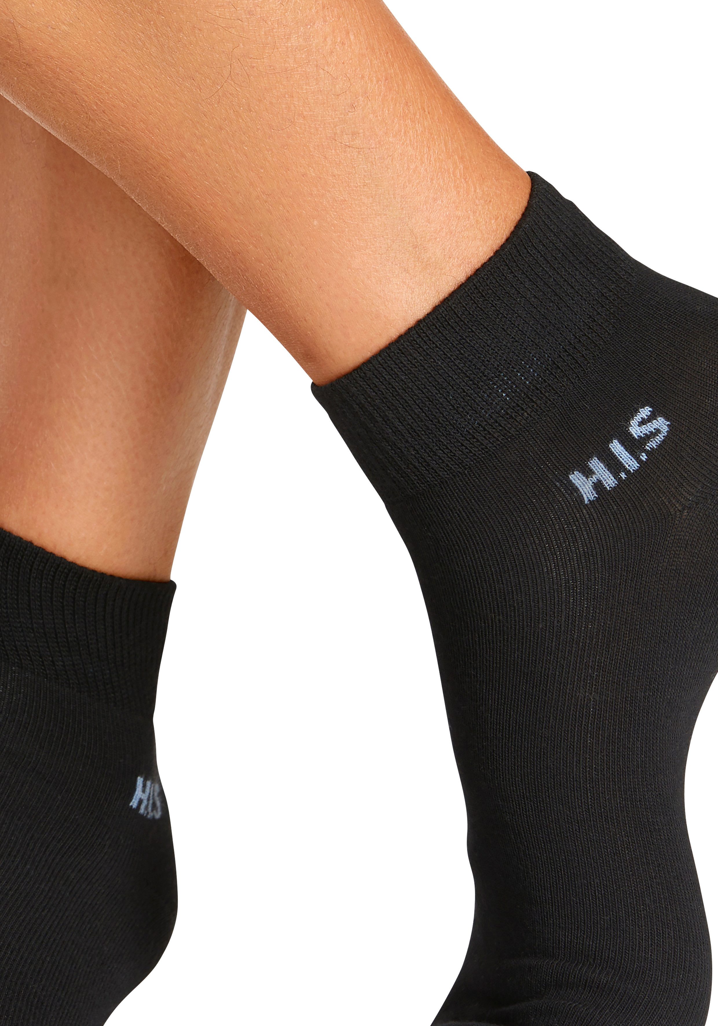 H.I.S Korte sokken met gekleurde binnenkant van de band (set, 10 paar)
