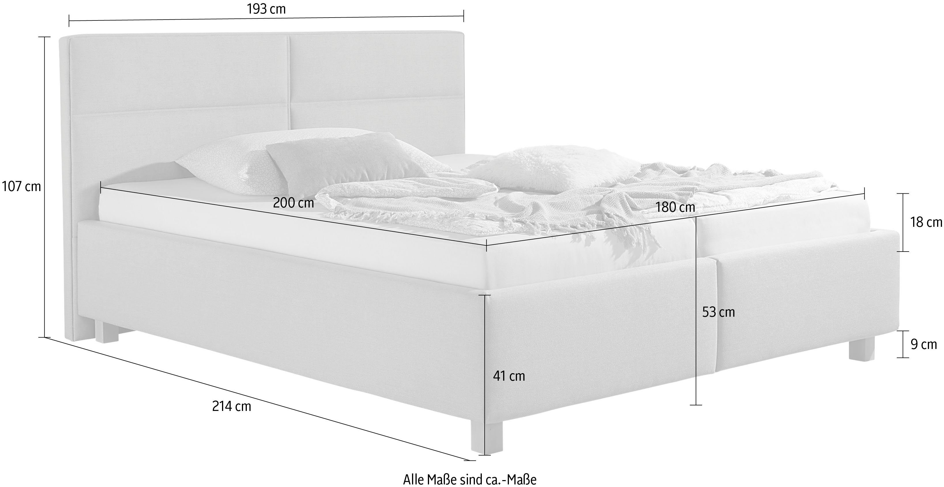 Maintal Gestoffeerd bed inclusief bedkist