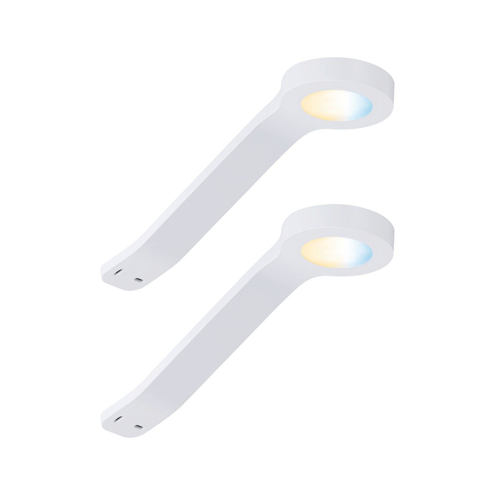 Paulmann Verlichting voor onderkast Clever Connect Mike 2x2,5W DC 2700-6500K 12V wit mat/kunststof (2 stuks)