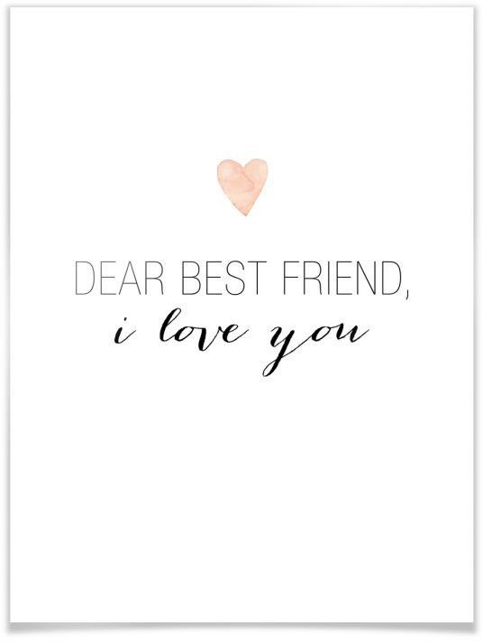 Wall-Art poster Dear best friend