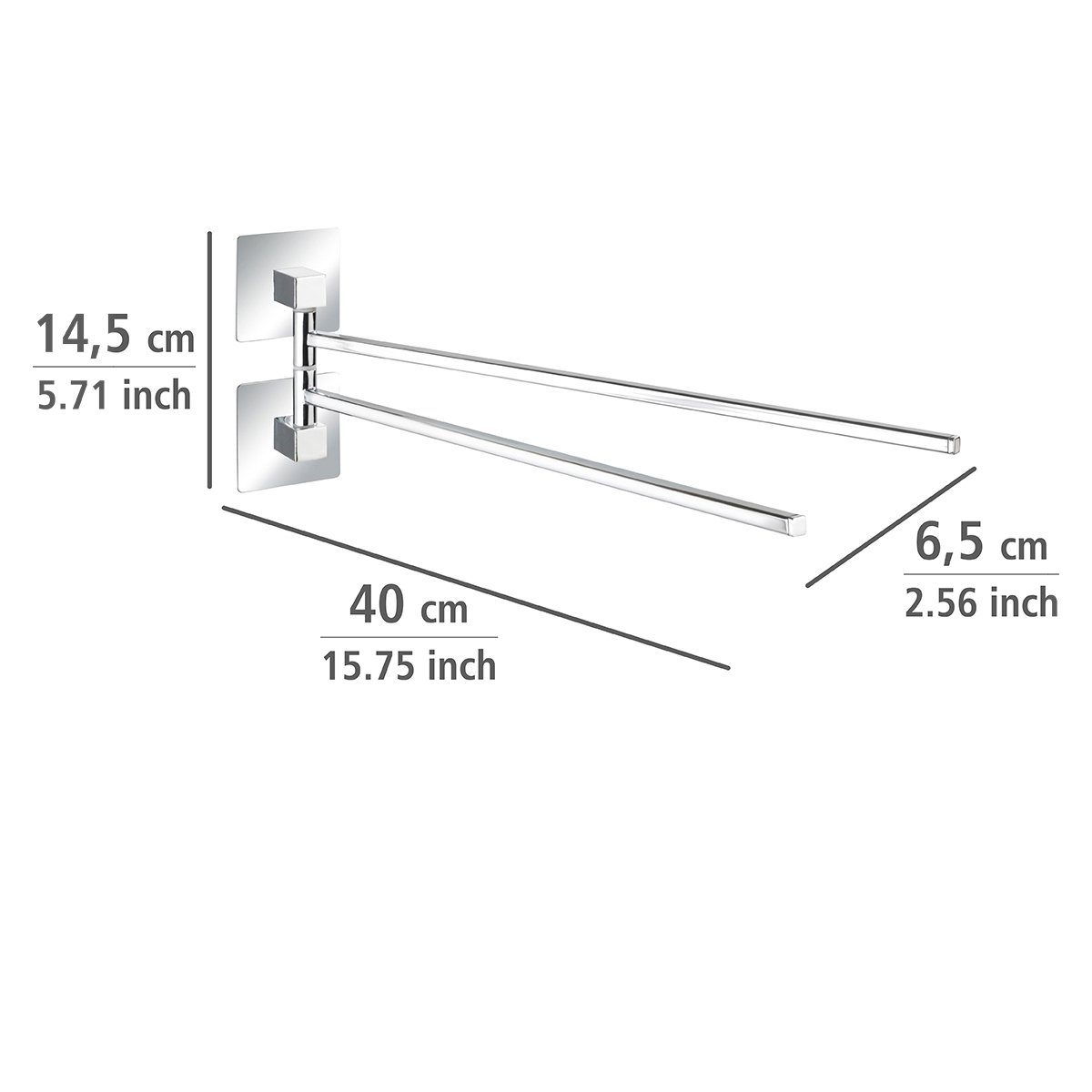 WENKO Handdoekstang Quadro Turbo-Loc®