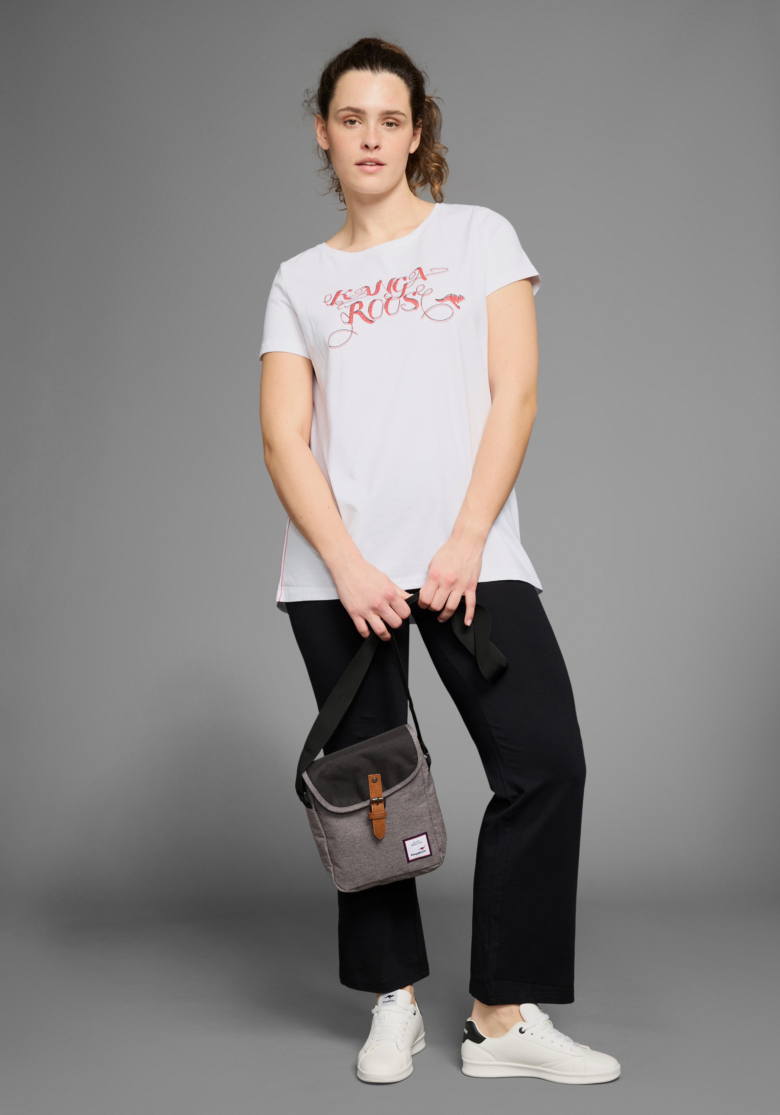 KangaROOS Lang shirt Korte mouw, figuuraccentuerende pasvorm (2-delig, Set van 2)