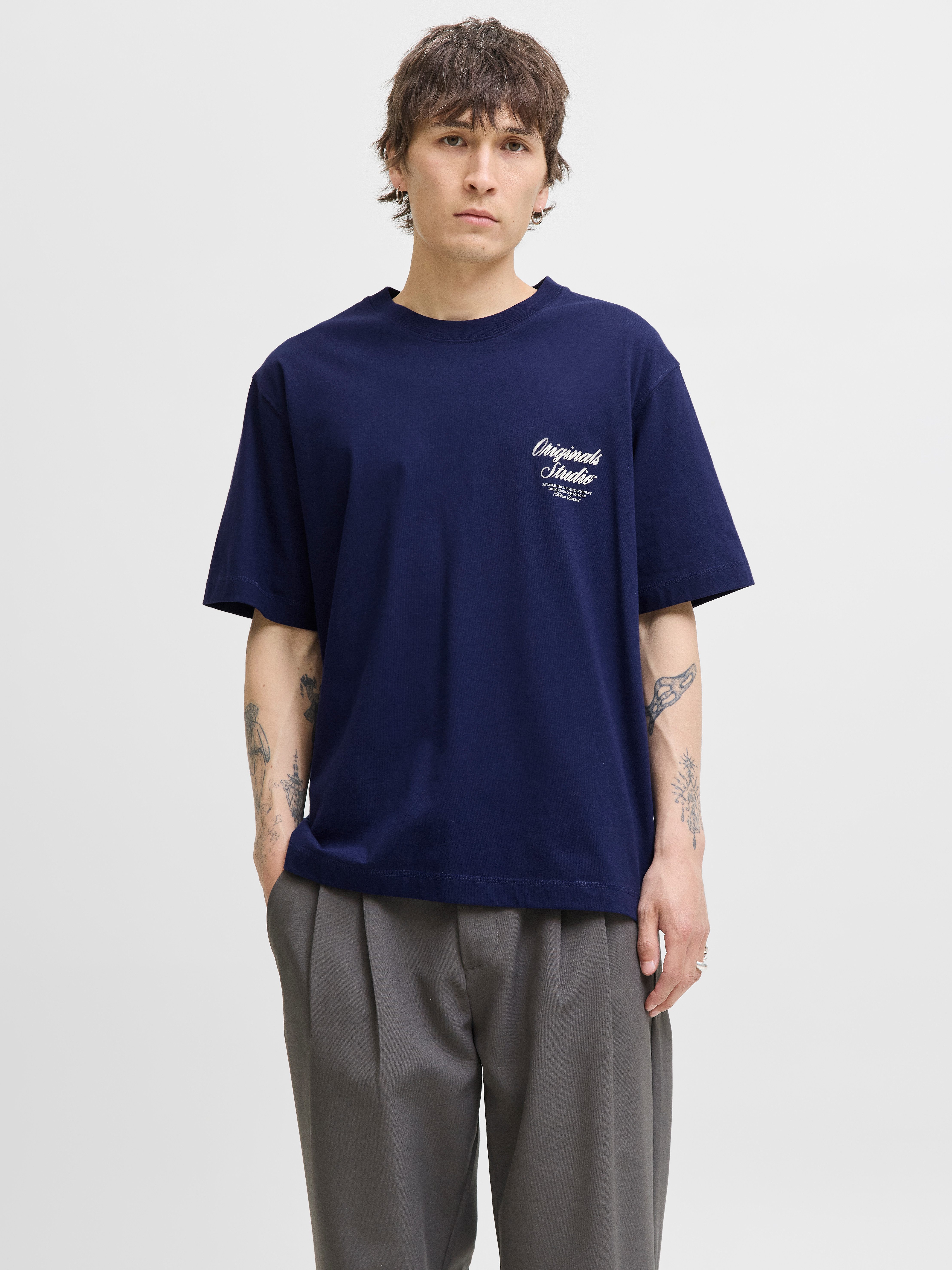 Jack & Jones Shirt met korte mouwen JORNORREBRO TYPO TEE SS CREW NECK NOOS