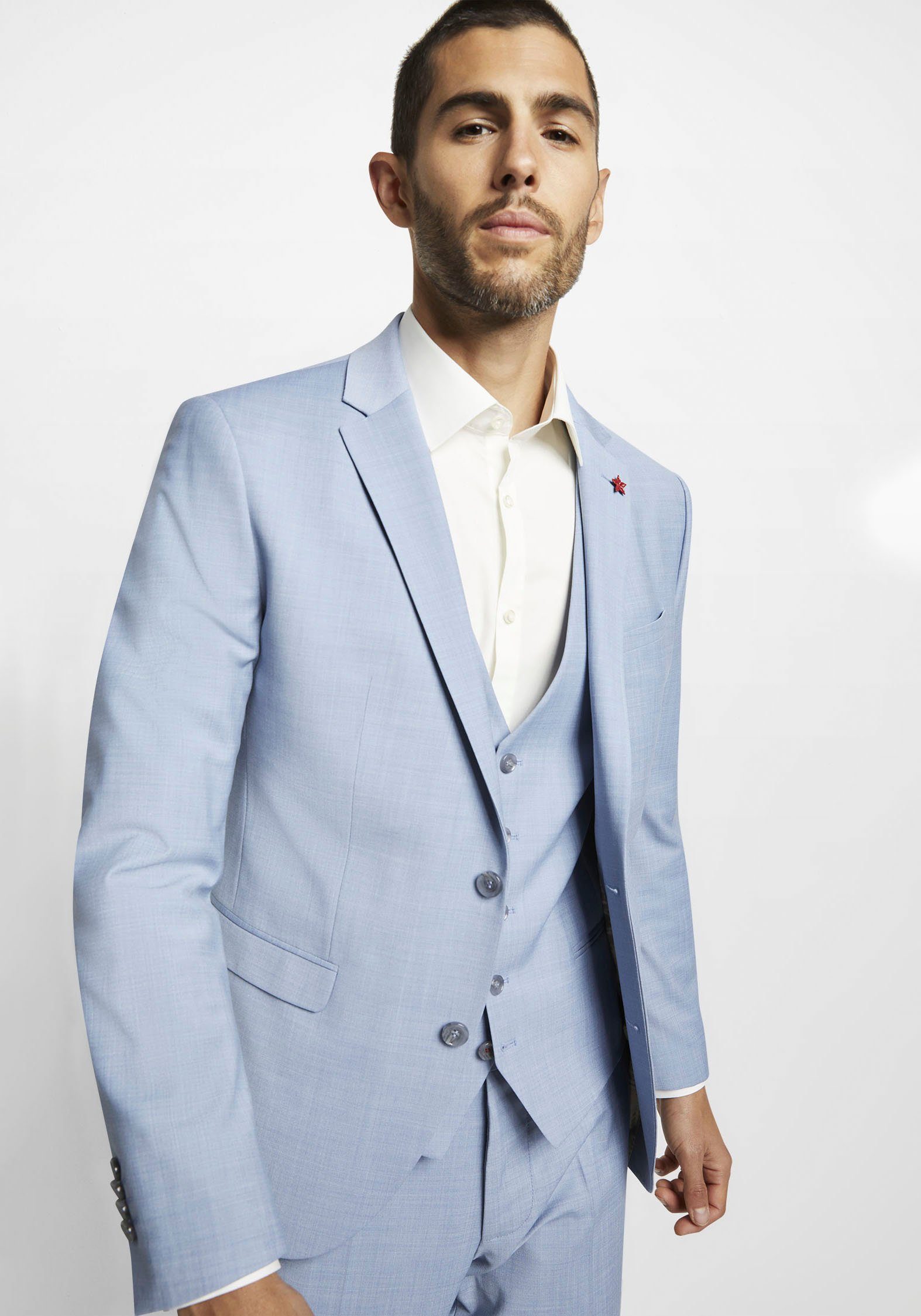 Cinque Pak CIMONOPOLI met power-stretch (2-delig) heren kostuums maat 50 blauw