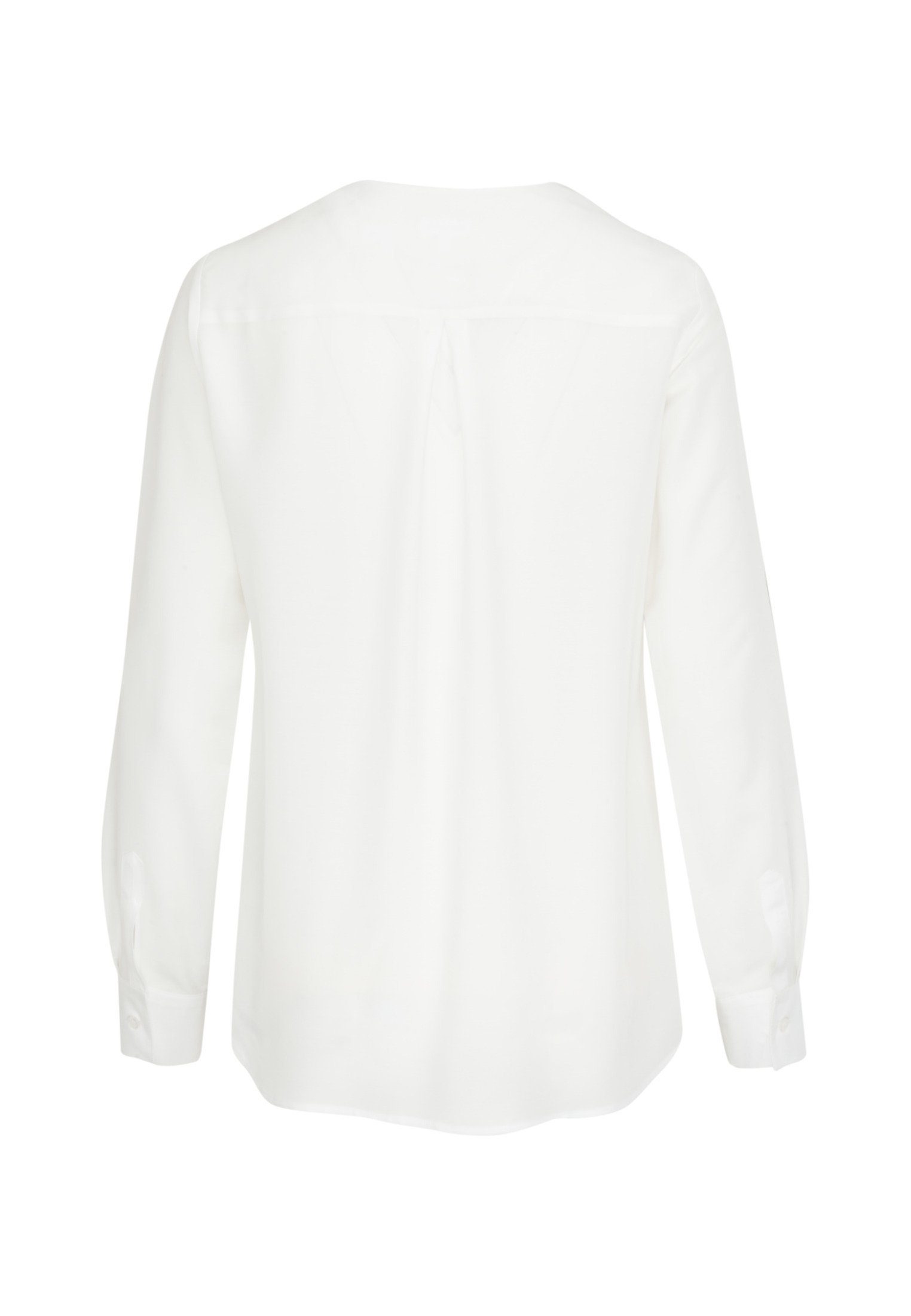 seidensticker Blouse zonder sluiting Zwarte roos Lange mouwen V-hals uni