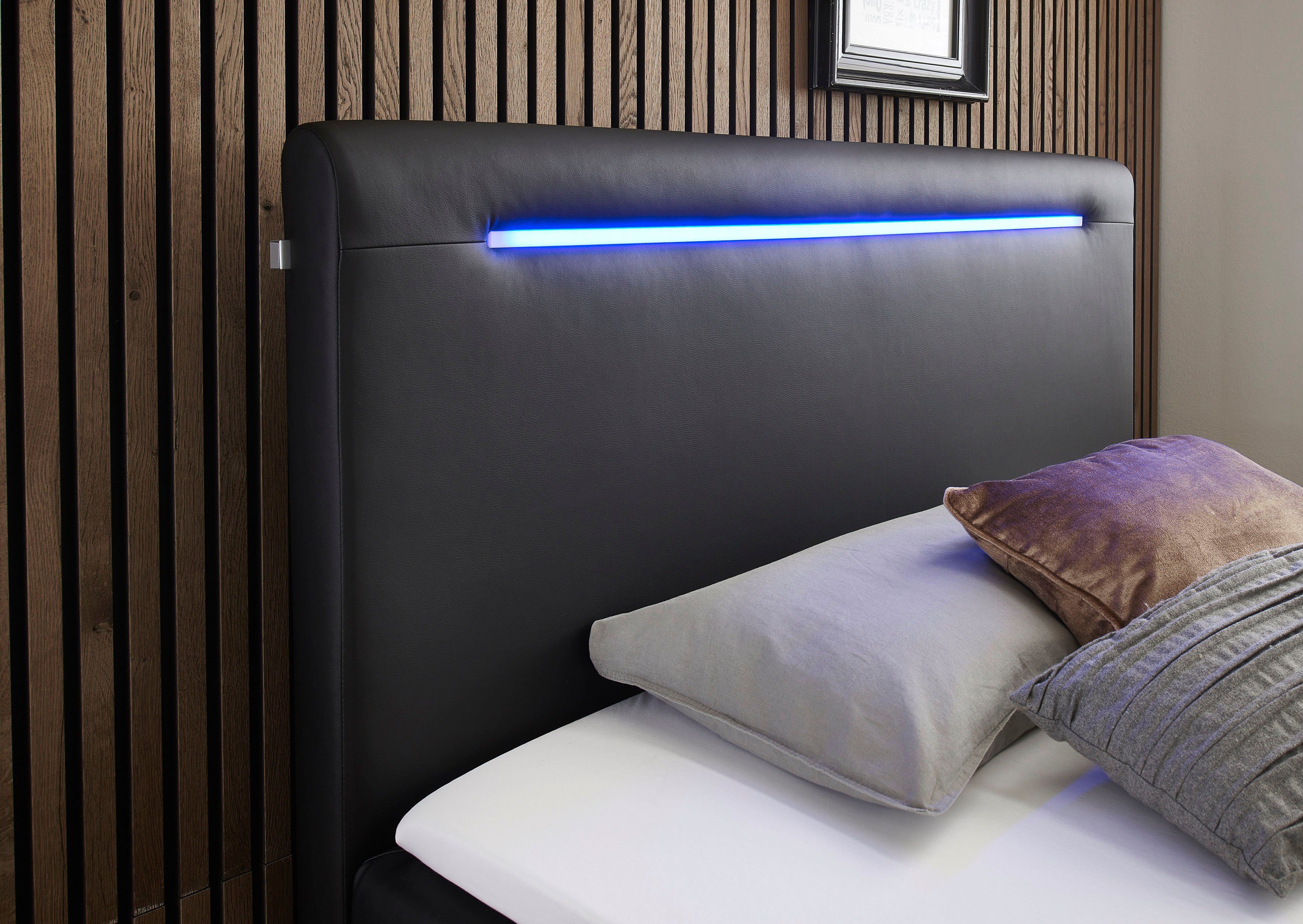 meise.möbel Boxspring Candela 2 inclusief ledverlichting in hoofdbord en poten, met bedkist en topmatras