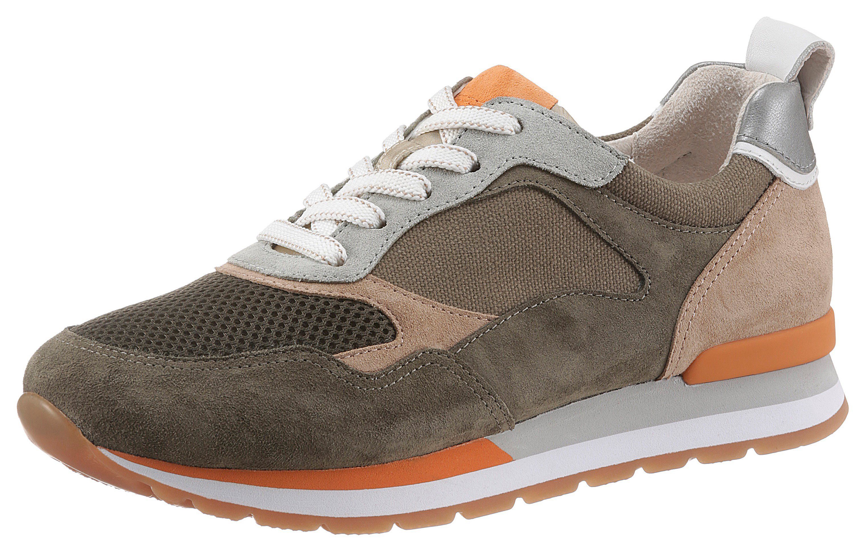 Gabor Dames Sneakers Groen sue streep rits sneaker ls | Van den Assem