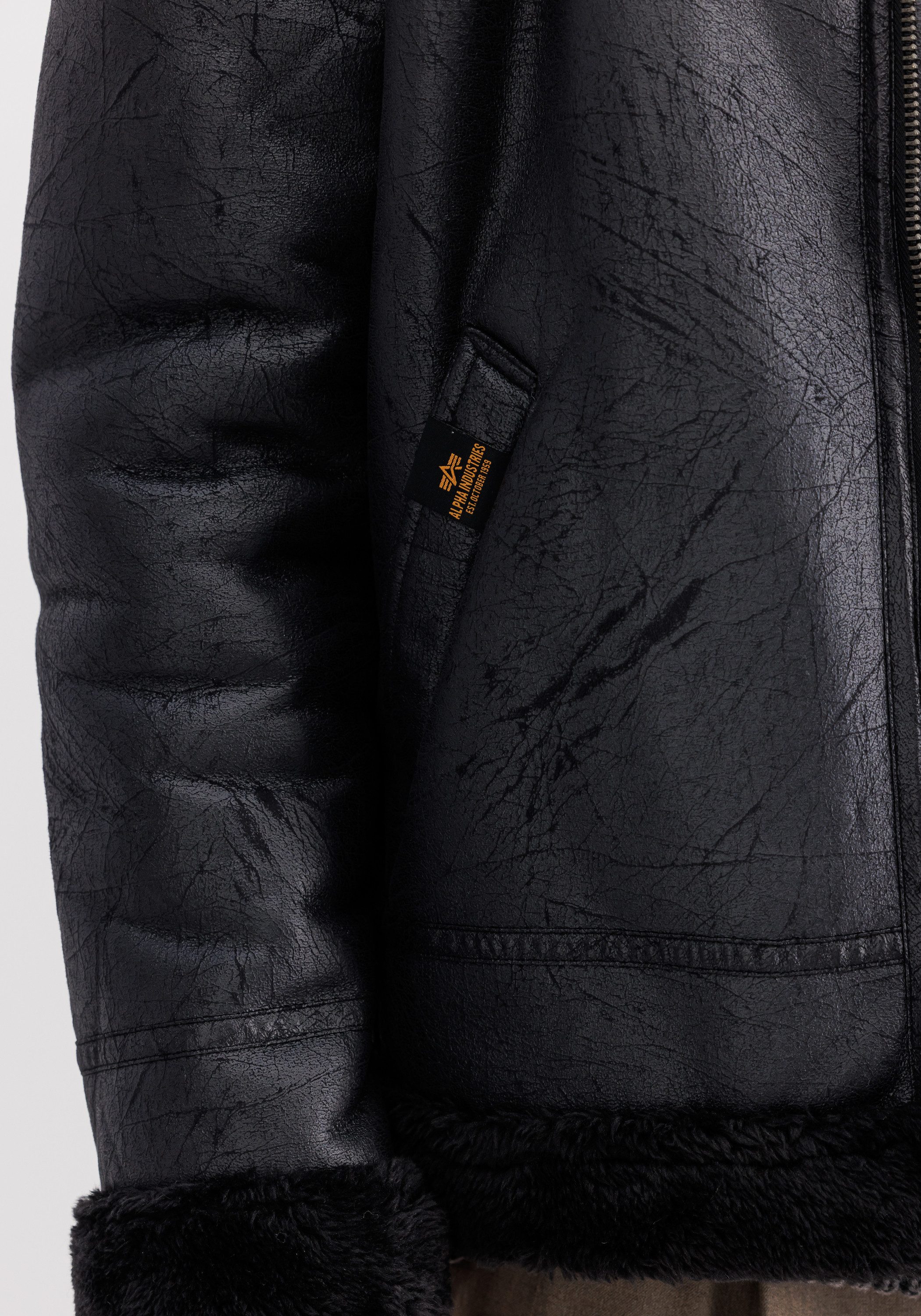 Alpha Industries Leren jack Alpha Industries Men - Bomber Jackets B-3 Faux Leather