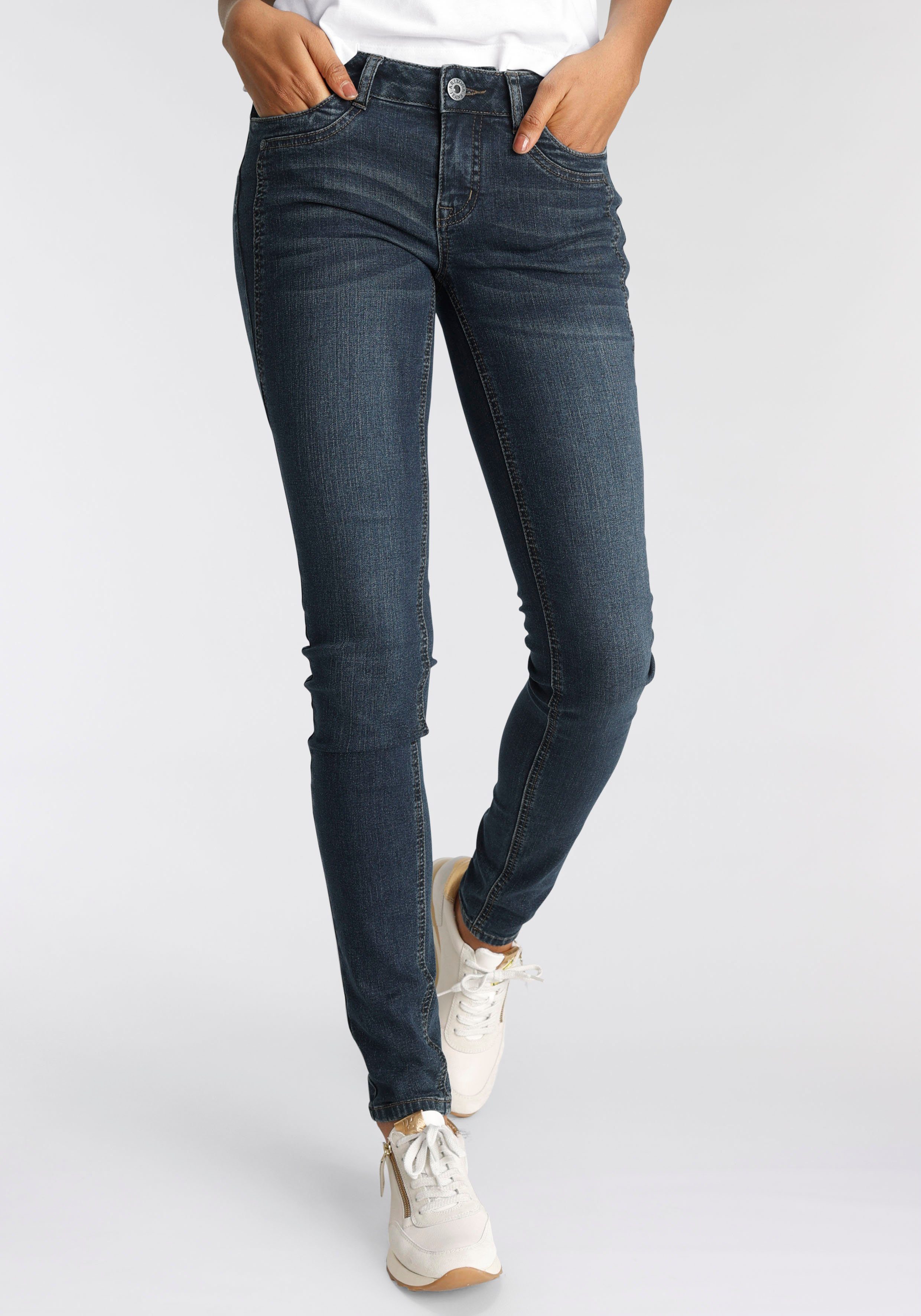 Arizona Skinny fit jeans Met geren extra-strakke been snit, lage taille