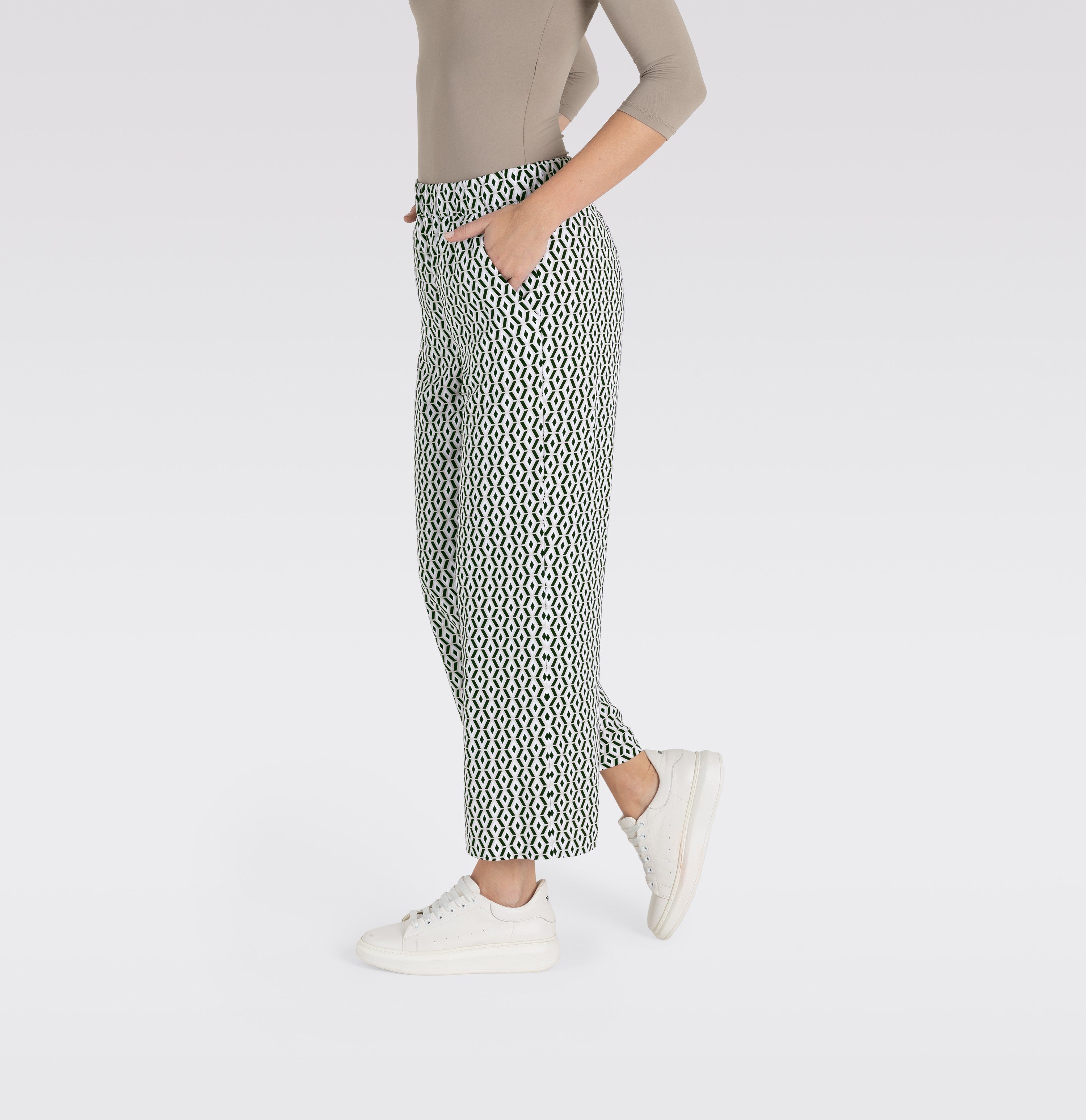 MAC 3 4 broek Chiara Cropped met wijde rechte pijp