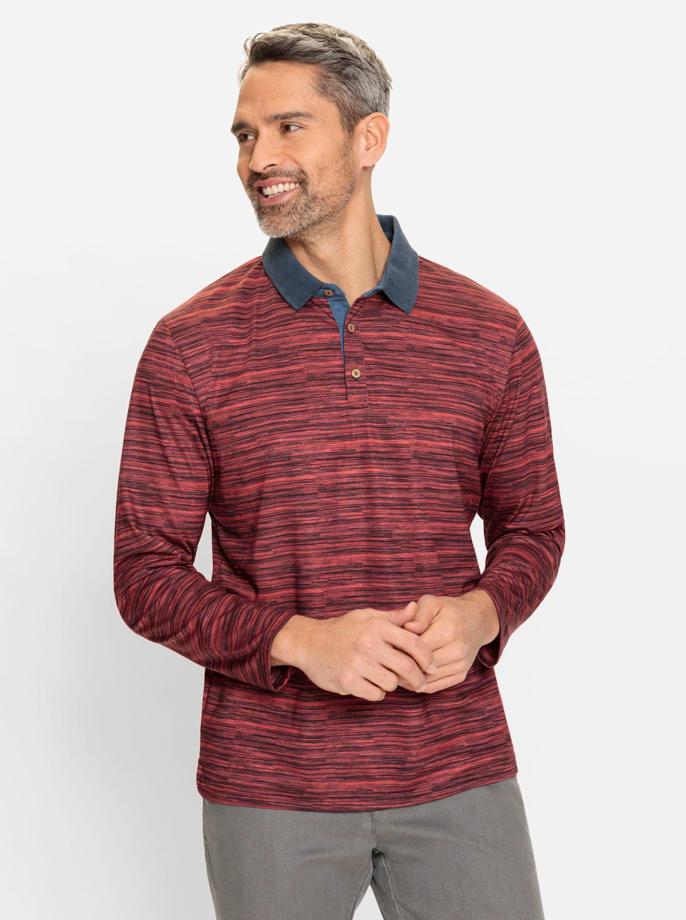 Marco Donati Shirt met lange mouwen Poloshirt met lange mouwen (1-delig)