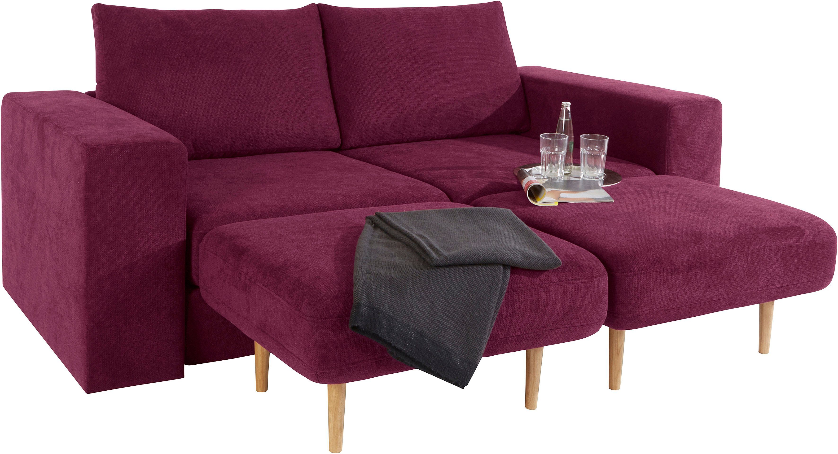 LOOKS BY WOLFGANG JOOP 3-zitsbank Looksv Aan te passen bank: de bank wordt bank met 2 hockers