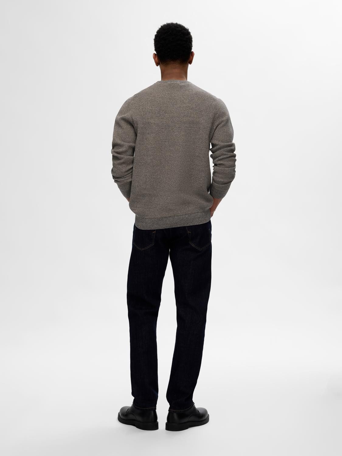 SELECTED HOMME Gebreide trui SLHROSS LS KNIT STRUCTURE CREW NECK NOOS