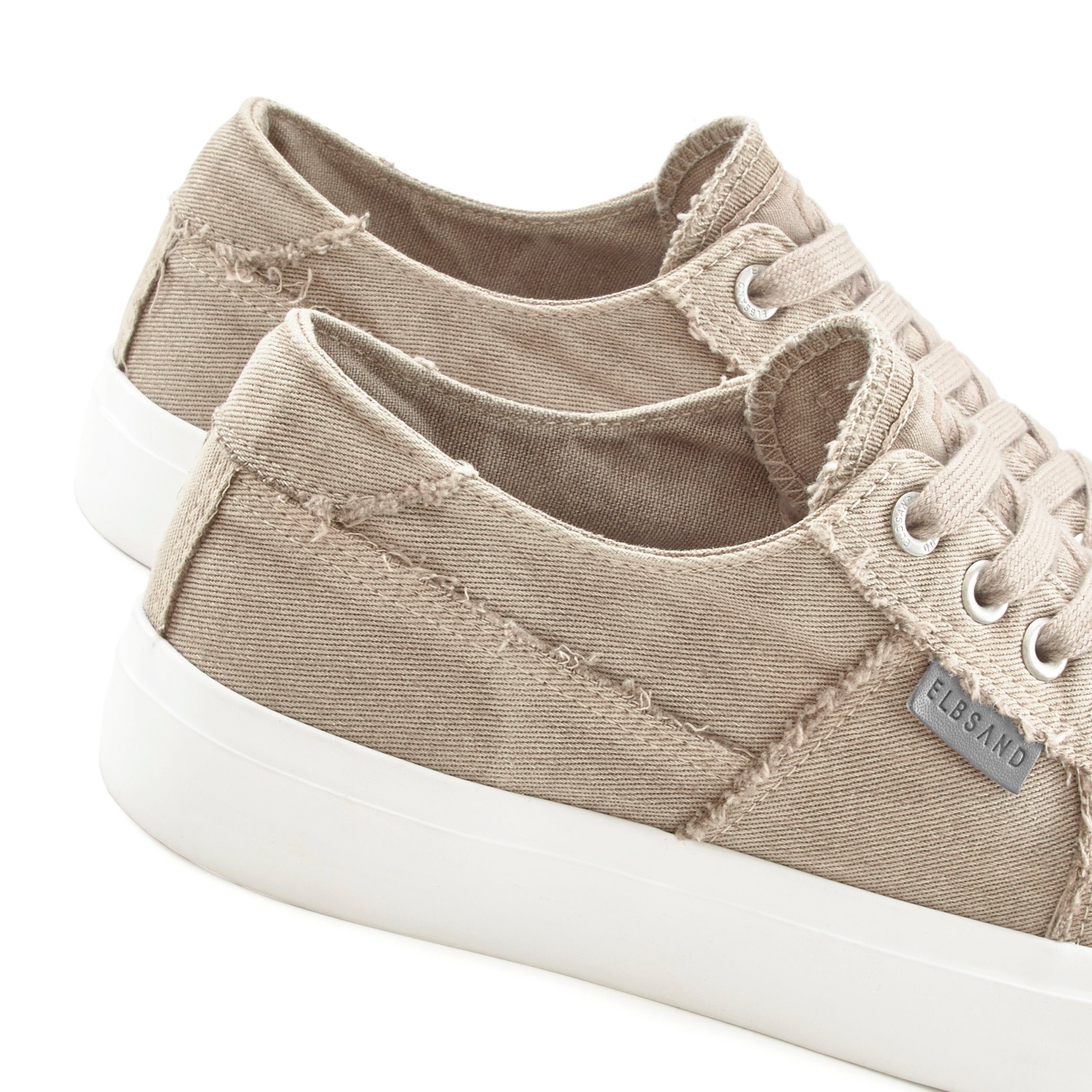Elbsand Sneakers Veterschoenen Veterschoen, vrijetijdsschoen van textiel, used-look VEGAN
