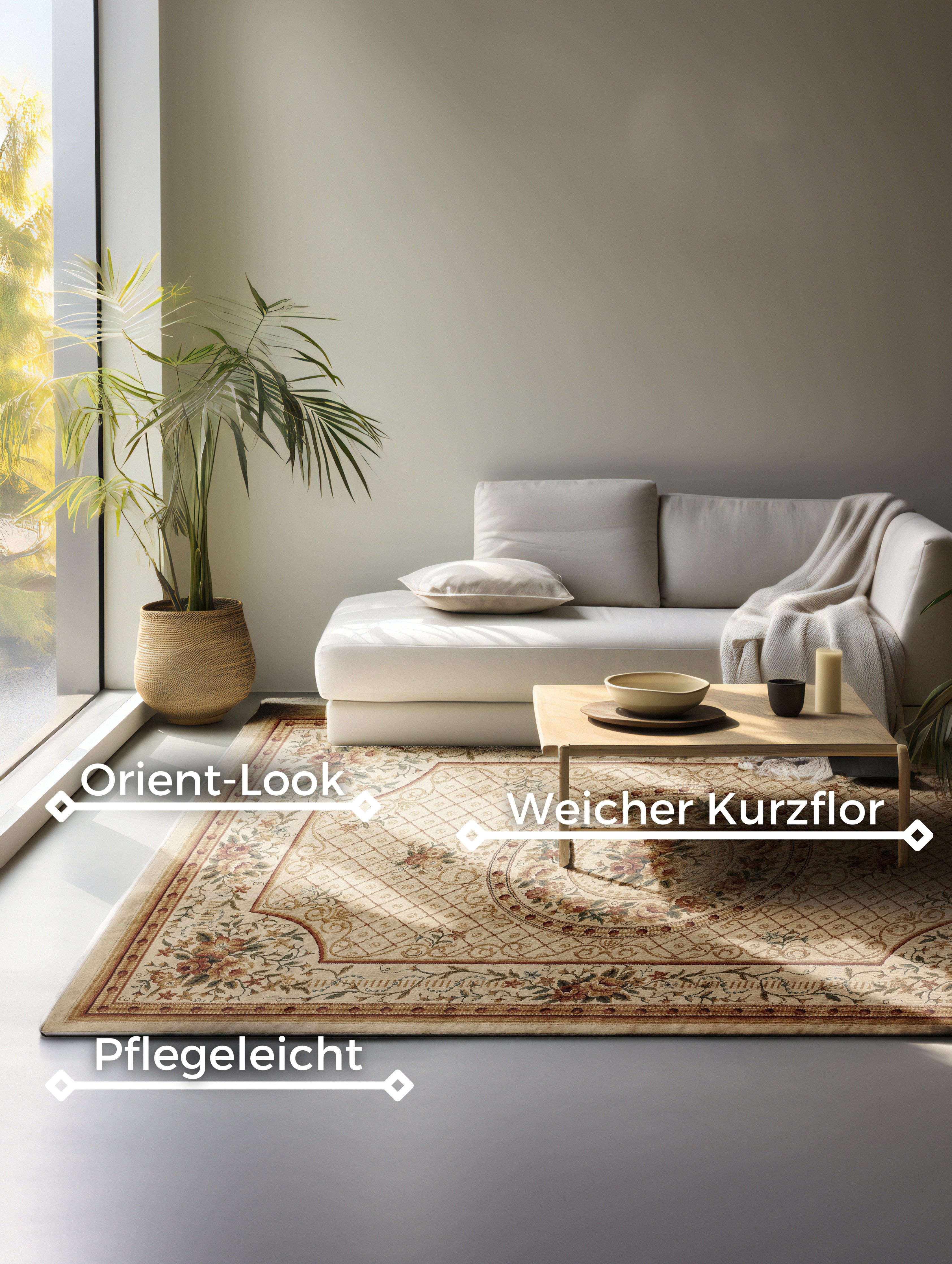 NORTHRUGS Vloerkleed Adraskan Orient look, loper, slijtvast, onderhoudsvriendelijk, robuust