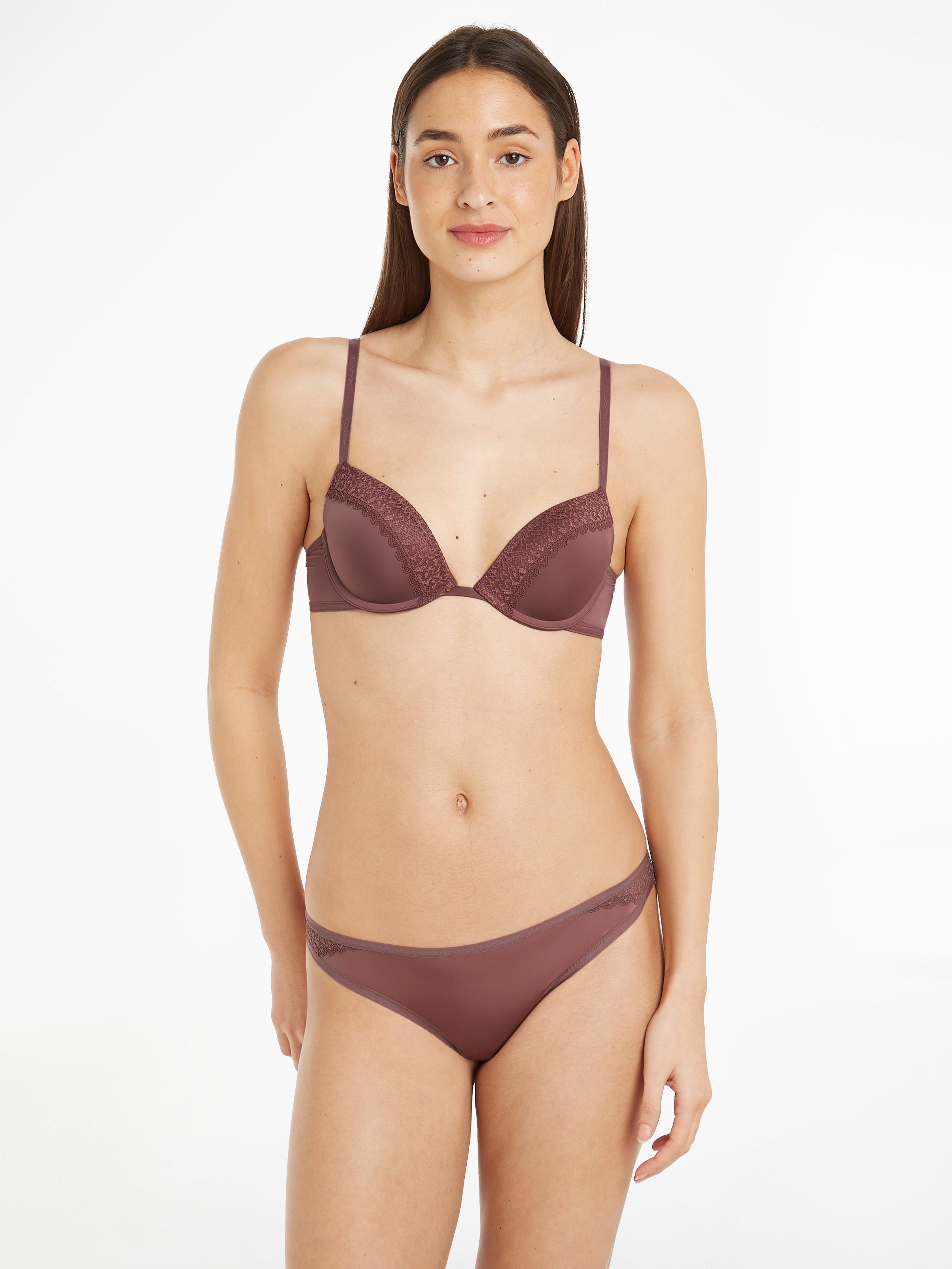 Calvin Klein Push-up-bh PUSH UP PLUNGE dames push-up bh's maat 80 D roze