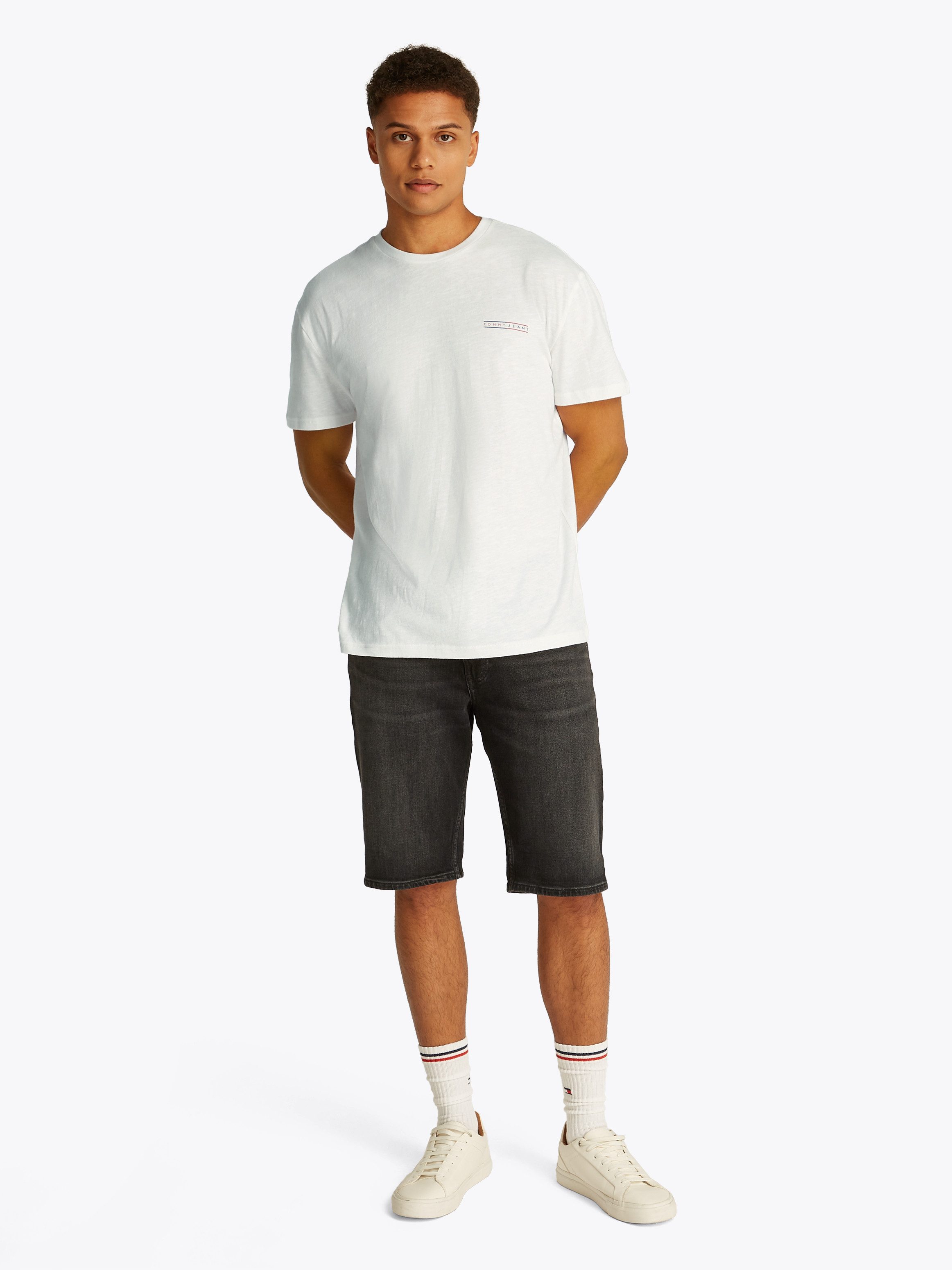 TOMMY JEANS Shirt met korte mouwen TJM REG GRAPHIC SLUB TEE EXT