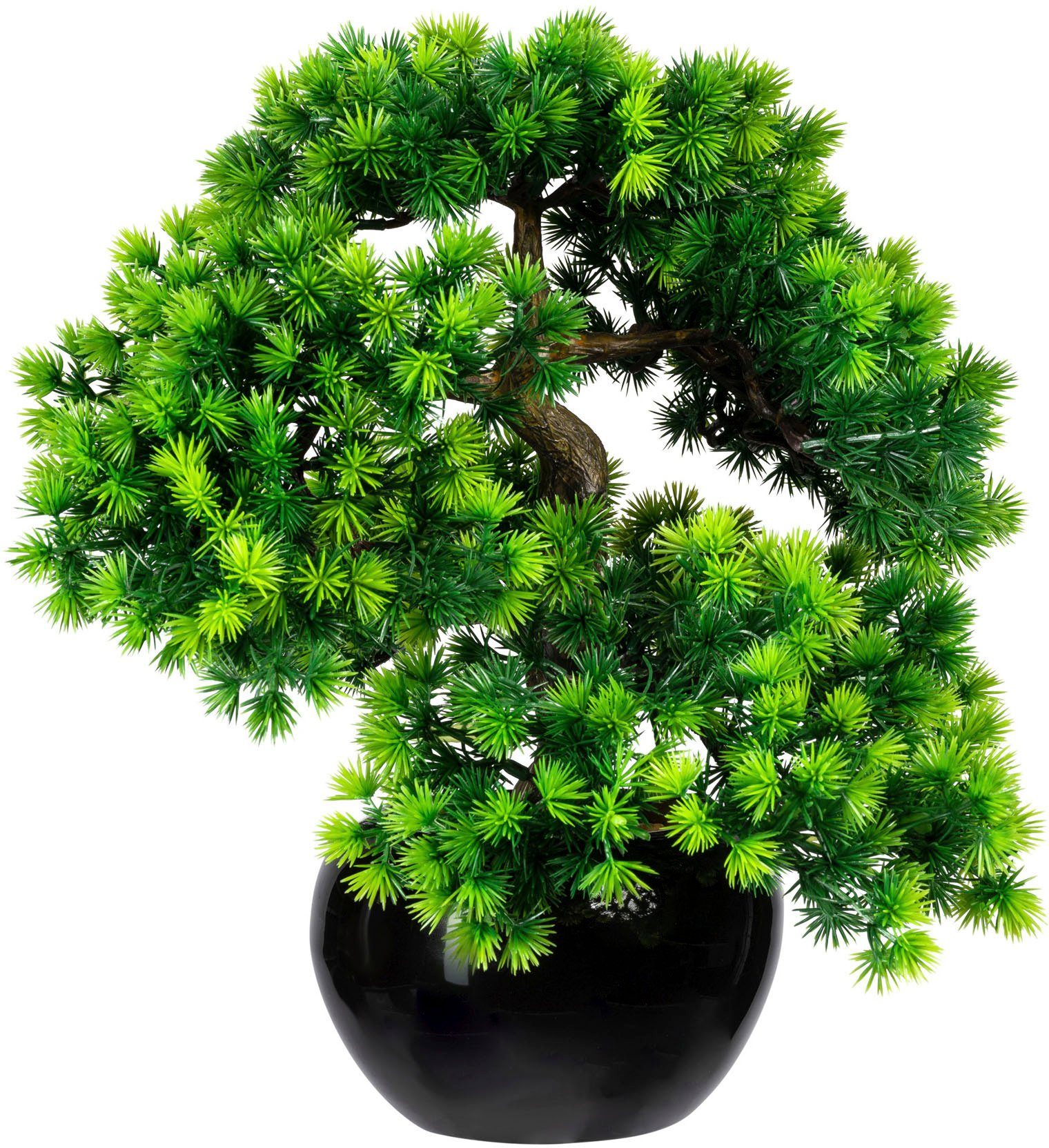 Creativ green Kunstbonsai Bonsai lariks in een keramische pot