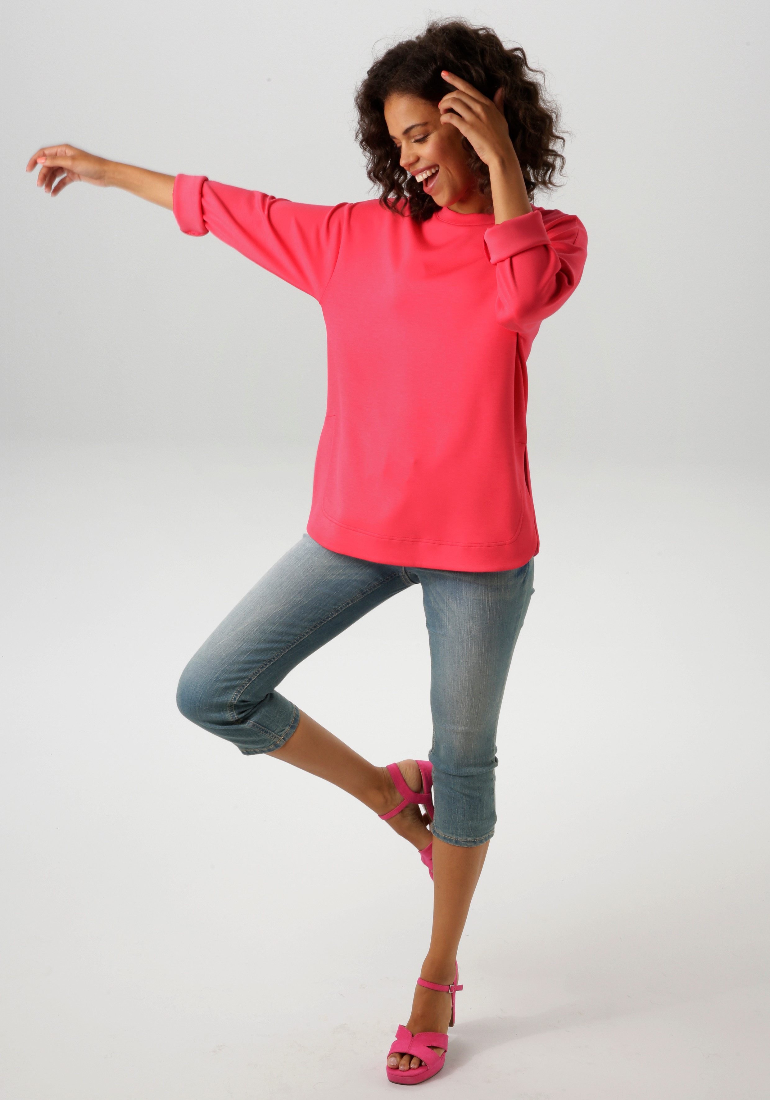 Aniston CASUAL Sweatshirt in trendy kleurenpalet - nieuwe collectie