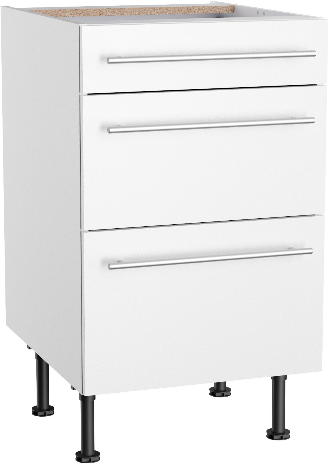 OPTIFIT Onderkast Bern2 Breedte 50 cm, 1 lade, 2 laden onderkasten wit