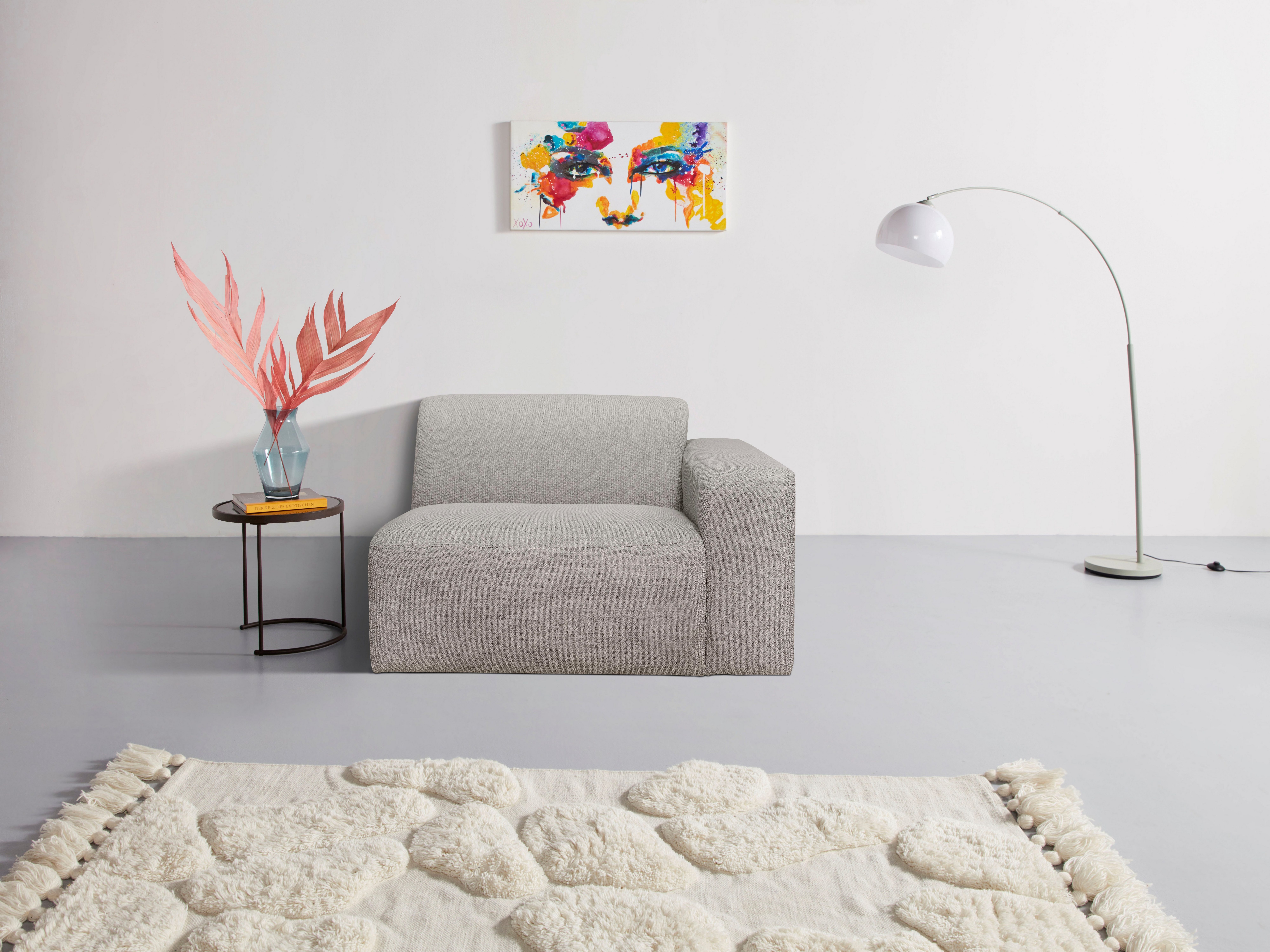 INOSIGN Sofaelement Koa, zitbankmodule, passend bij de KOA serie grijs, modulaire banken, Armleuning rechts