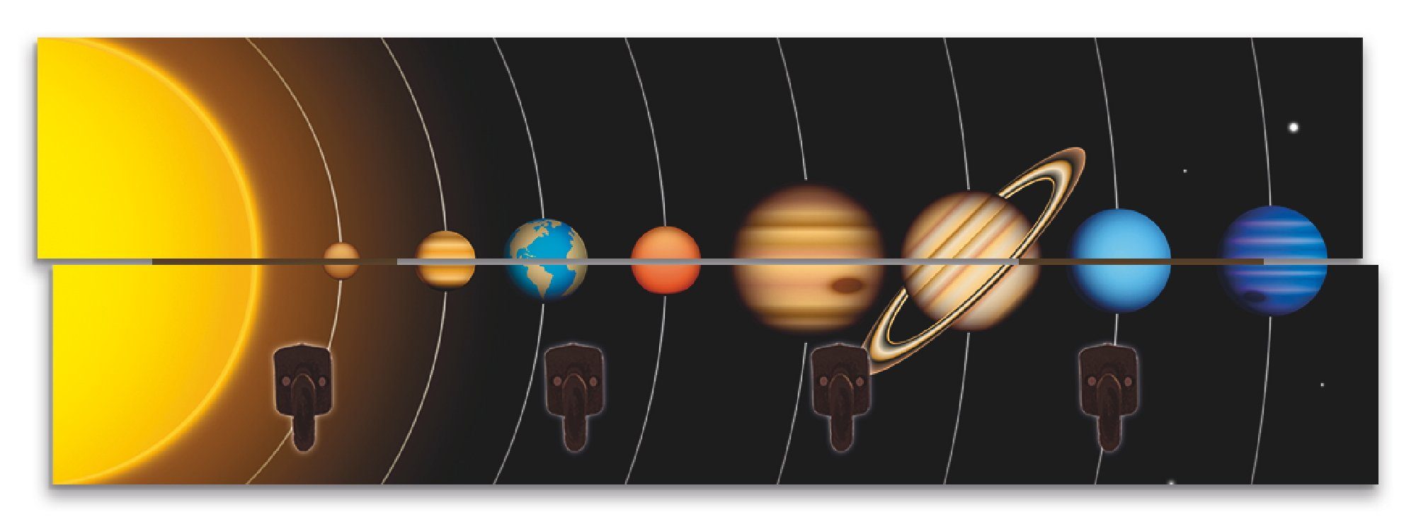 Artland Kapstok Vector zonnestelsel met planeten