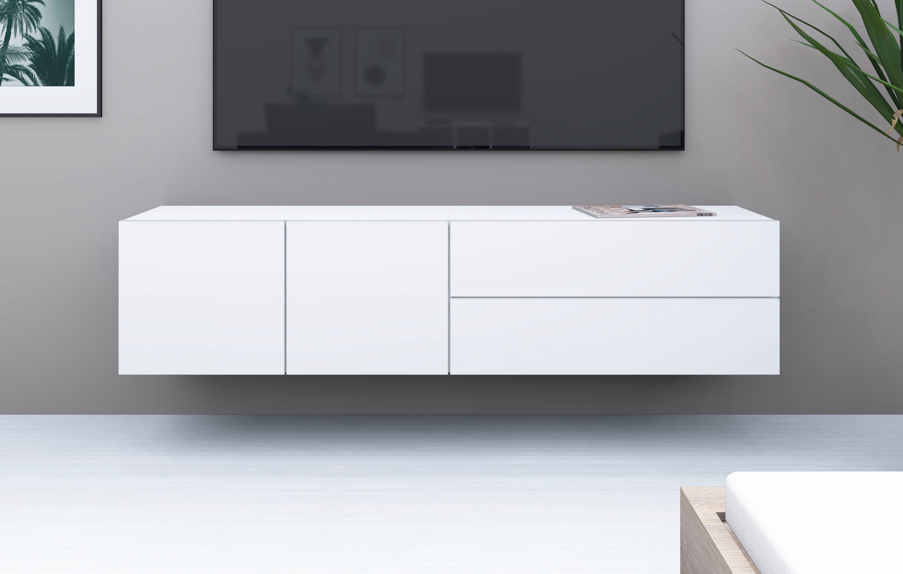 borchardt Möbel Tv-meubel Sophia Breedte 152 cm, hangend en staand te monteren