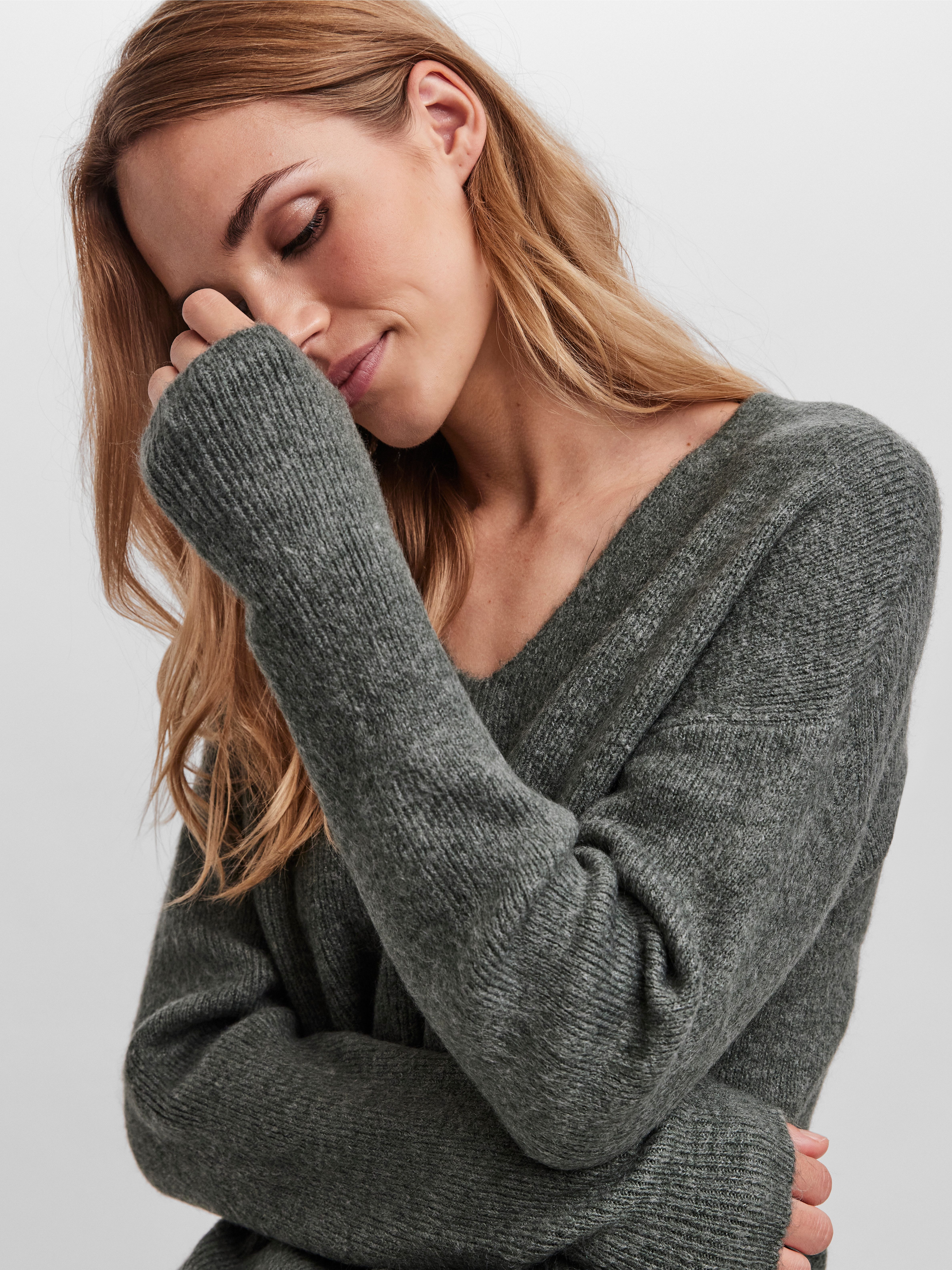Vero Moda Trui met V-hals VMCREWLEFILE LS V-NECK BLOUSE NOOS