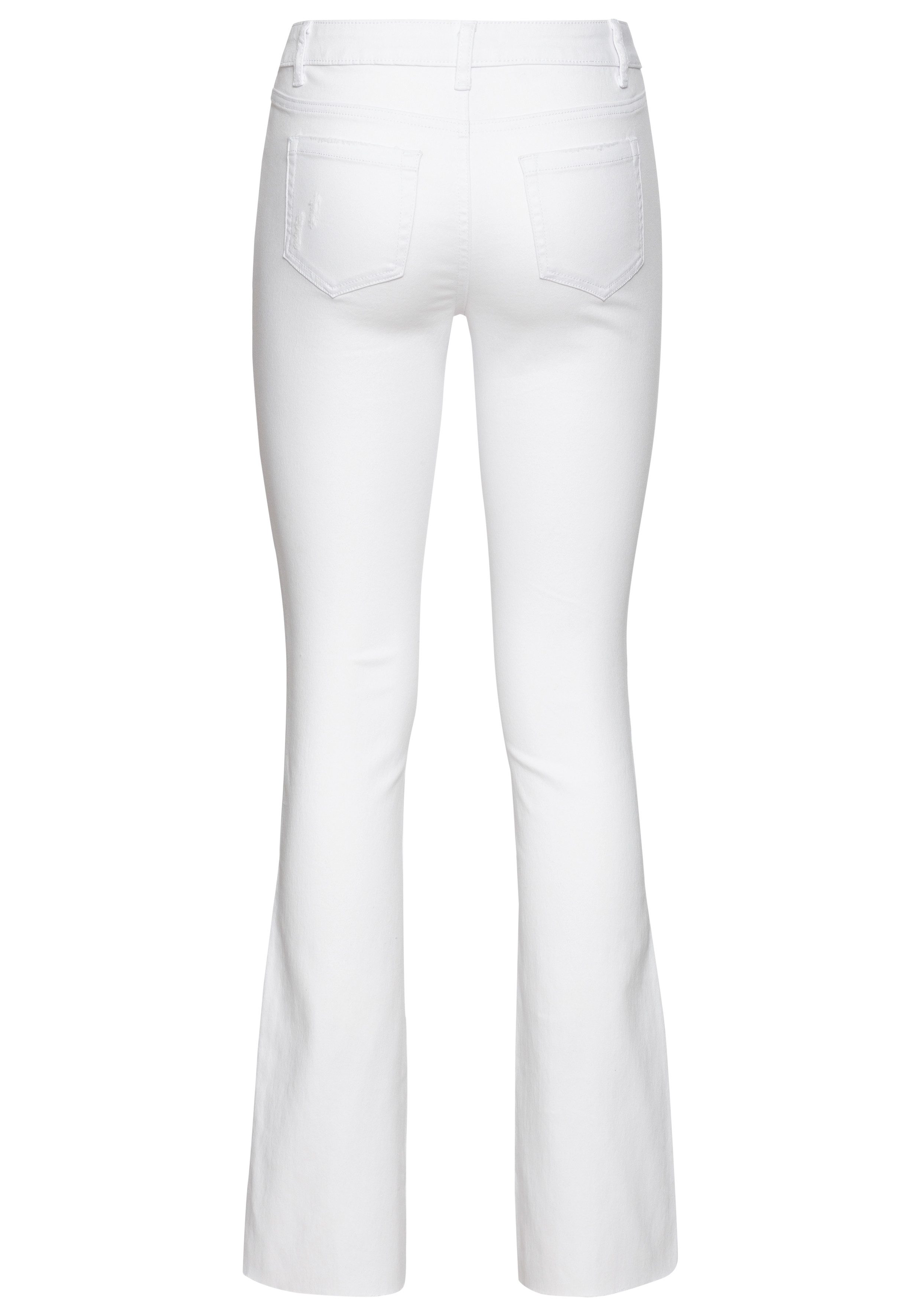 Arizona Bootcut jeans Ultra Stretch uitlopende pasvorm modieuze used-look normale taille