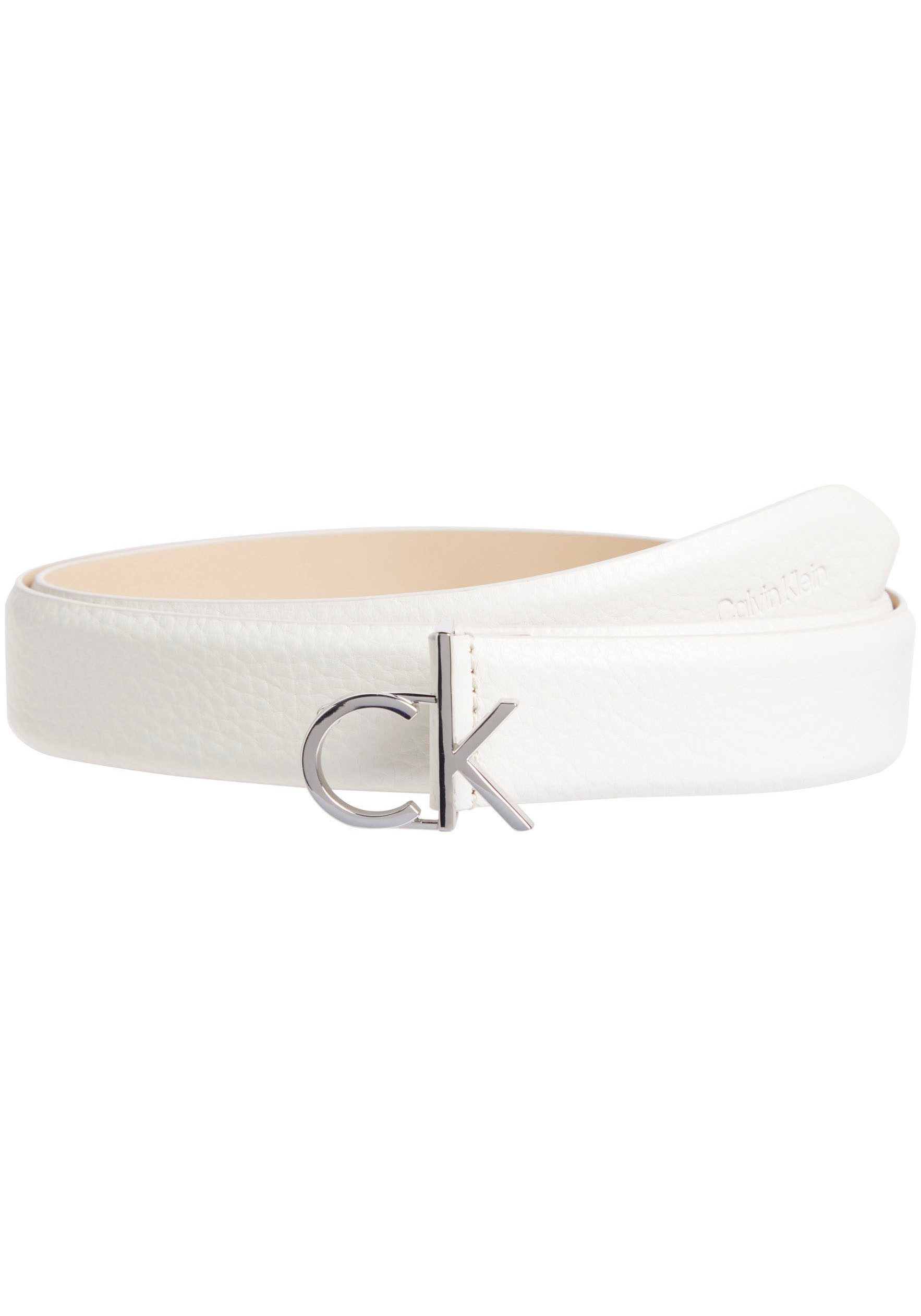 Calvin Klein Leren riem CK LOGO BUCKLE BELT 3.0_PBL met logo-embossing als sluiting