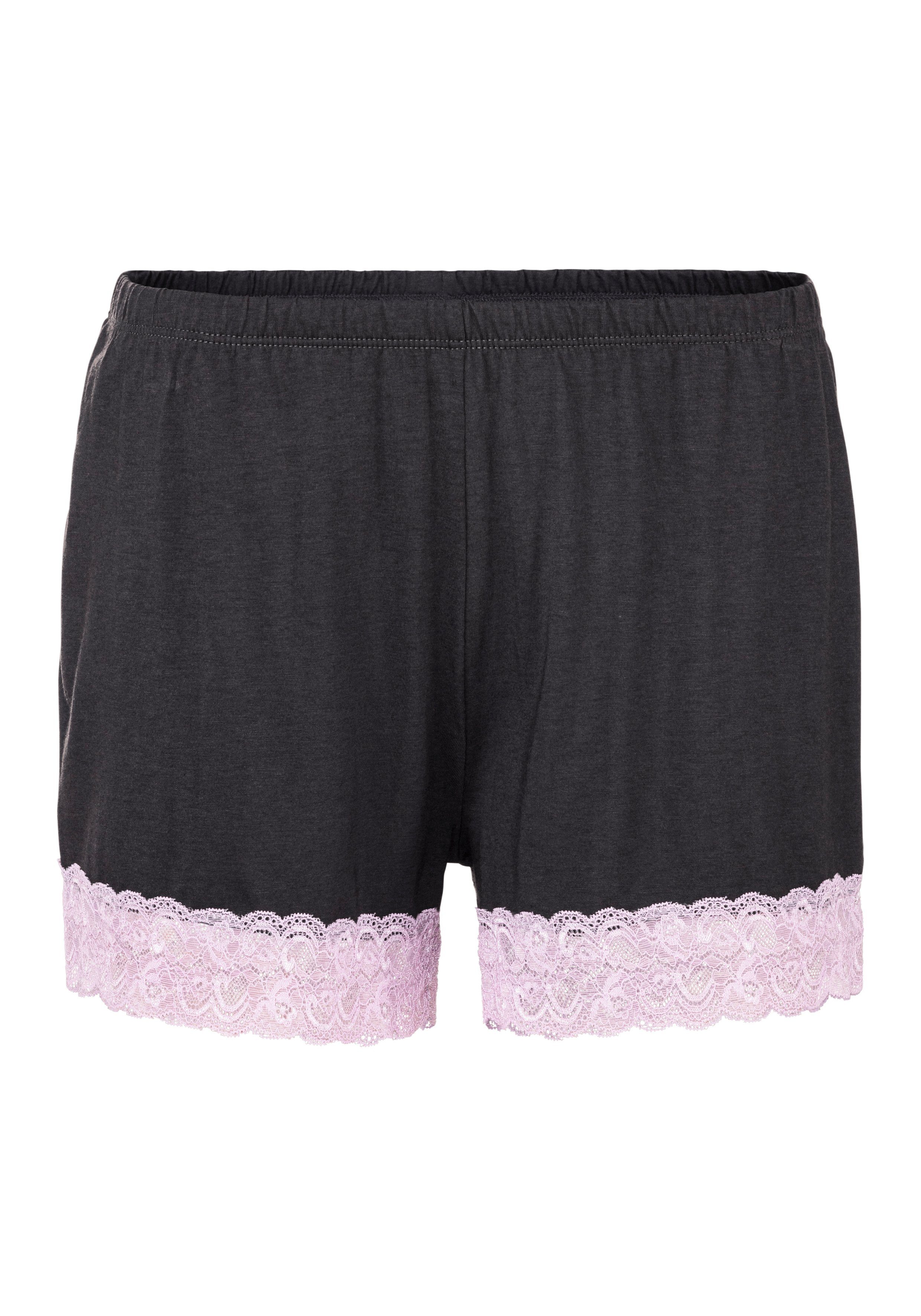 s.Oliver RED LABEL Beachwear Shortama met mooie kantdetails (2-delig)