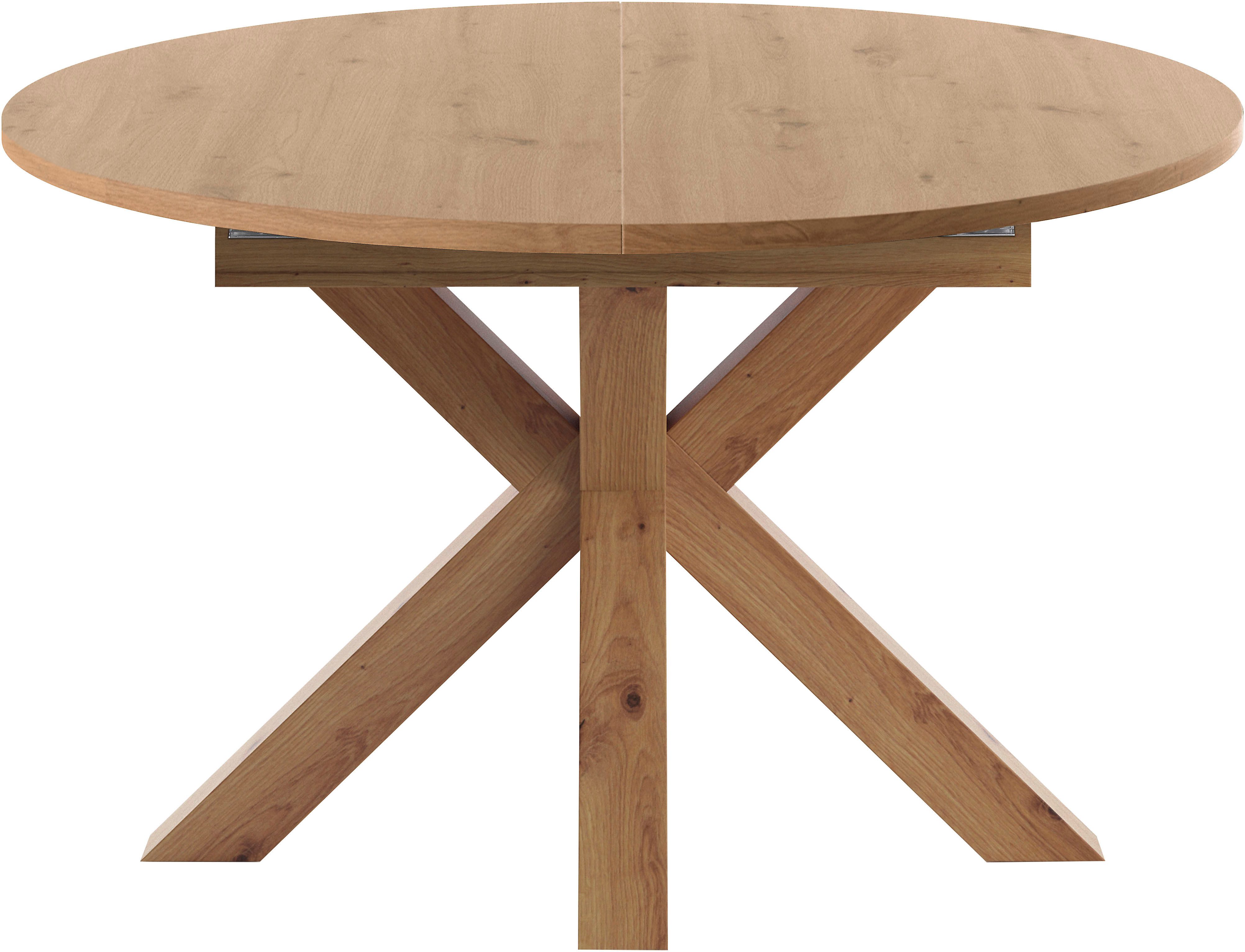 set one by Musterring Eettafel New Atlanta met ronde plaat, uitschuifbaar, stervoet, afmetingen ø130 cm (170x130 cm) eettafels