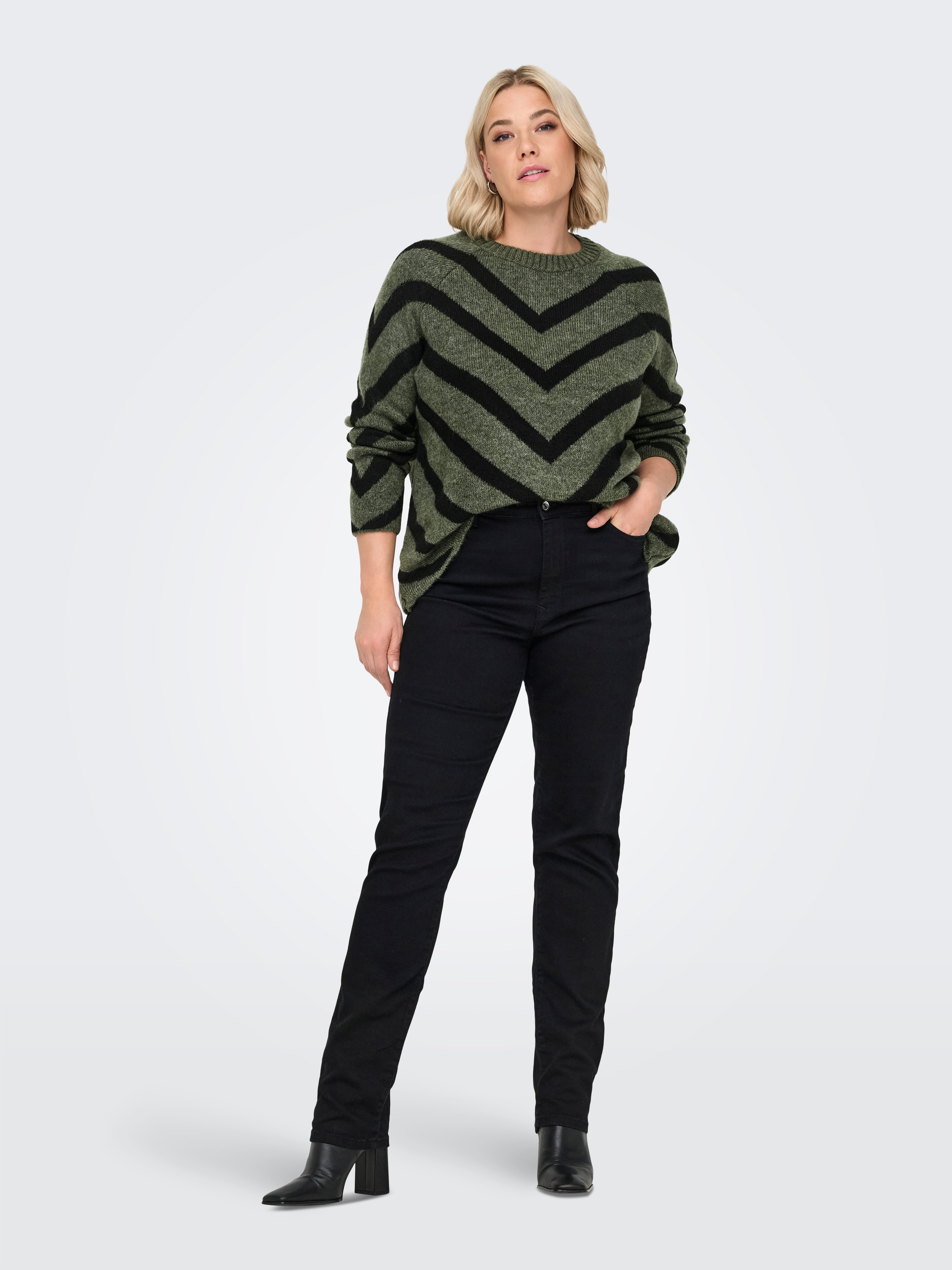 ONLY CARMAKOMA Gebreide trui CARELIZA L/S PULLOVER KNT NOOS