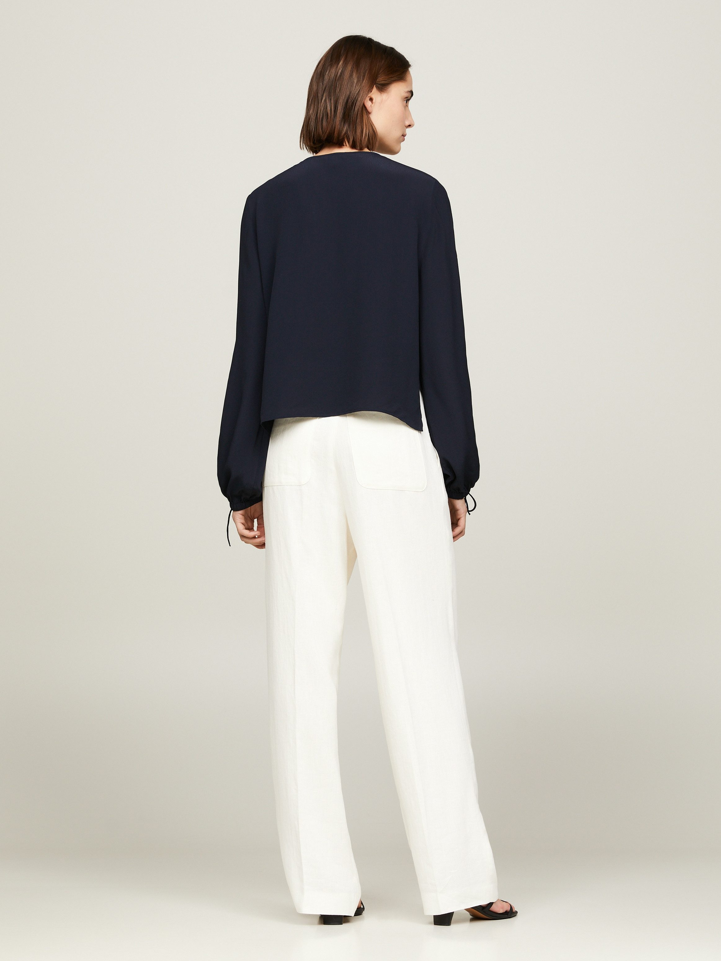 Tommy Hilfiger Crêpe-blouse VISCOSE CREPE SOLID VN BLOUSE