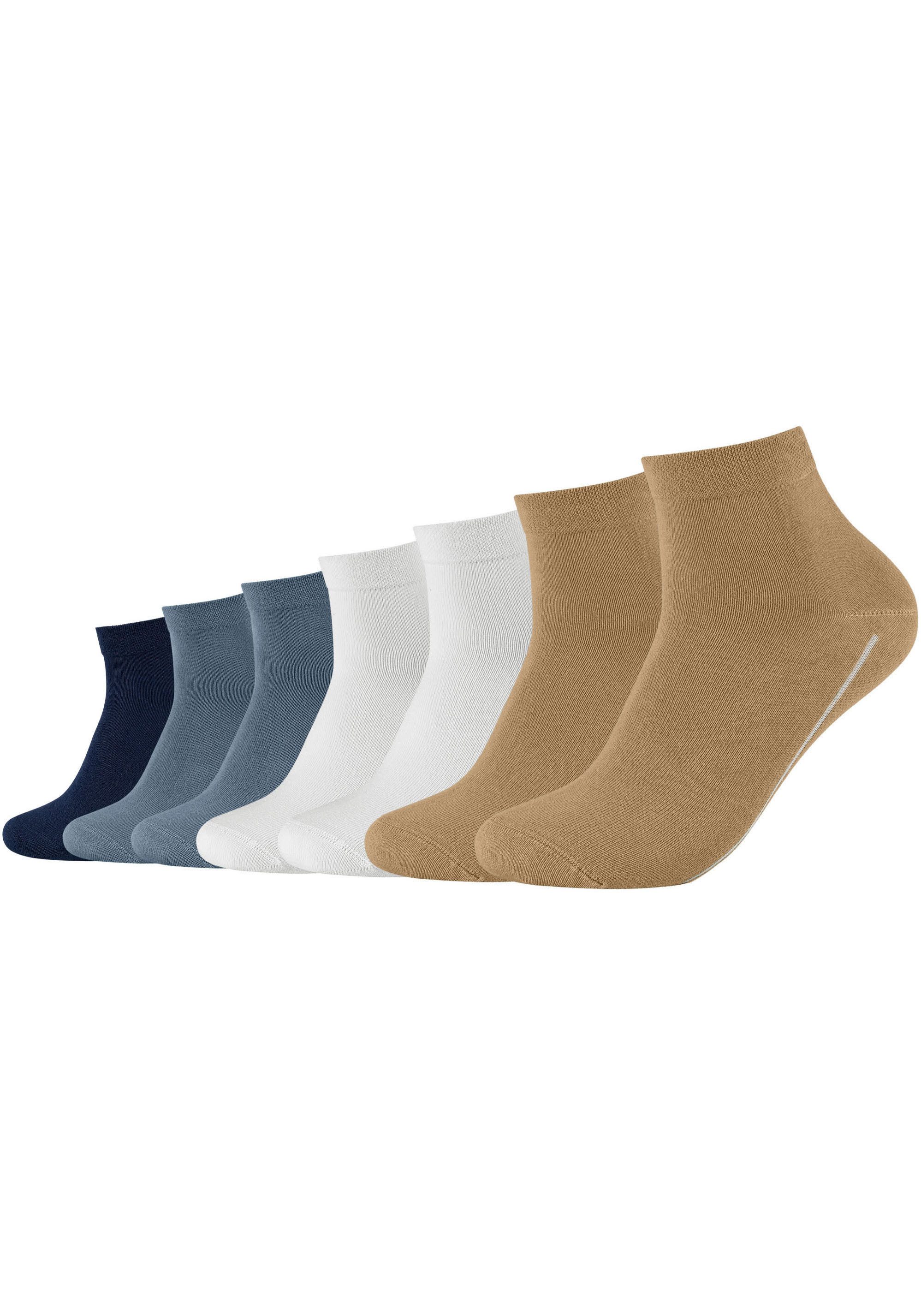 Camano Korte sokken CA-Soft met een hoog katoengehalte (set, 7 paar) unisex sportsokken maat 43 (46) bruin