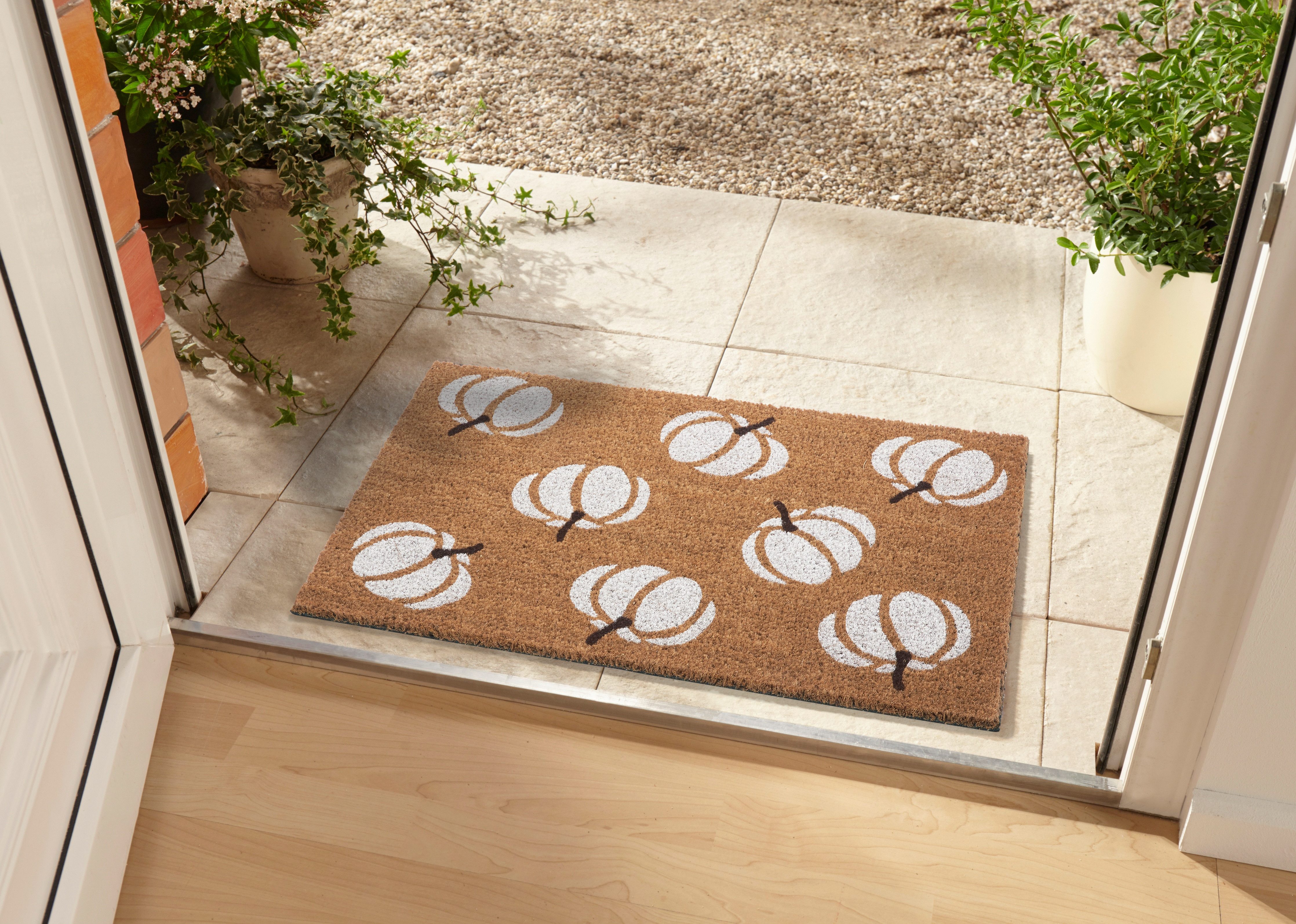 HANSE Home Mat Mix Mats Kokos Pumpkins, deurmat Kokos, vuilopvangmat, outdoor, antislip, binnen, kokosmat, gang