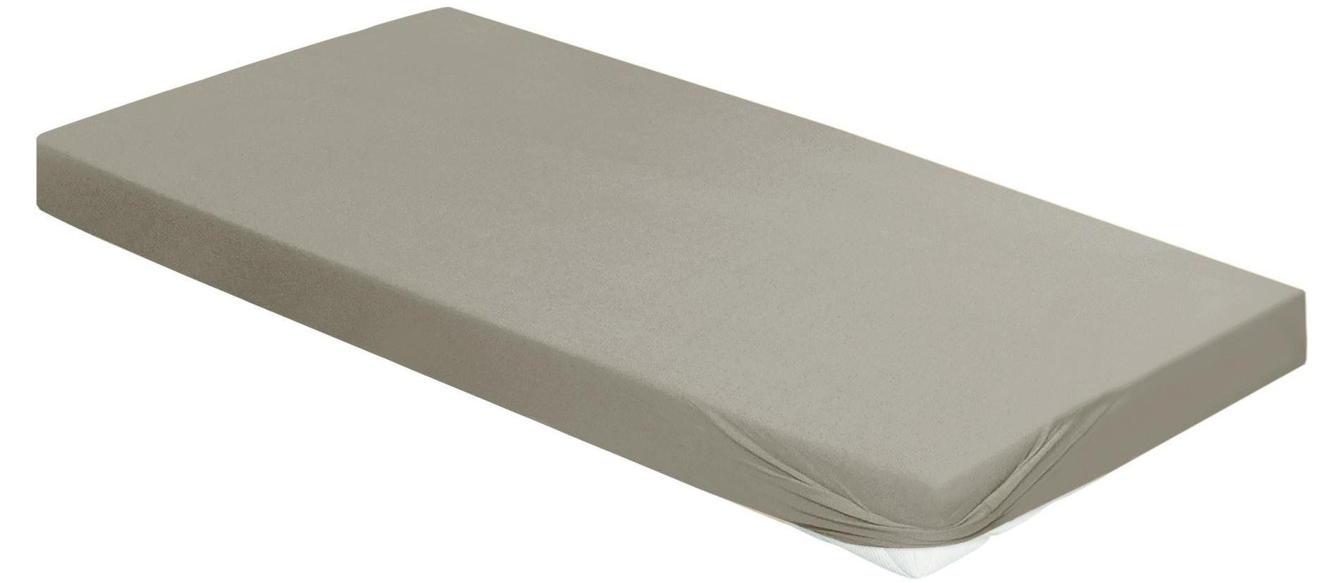 Irisette Hoeslaken Porto 20 bijzonder elastisch (1 stuk) hoeslakens maat 100 cm x 200 cm grijs