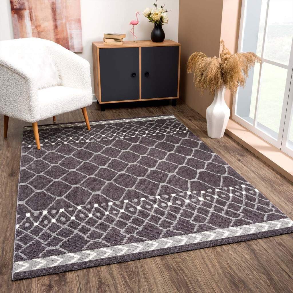 Carpet City Vloerkleed April 2312 moderne vloerkleden maat 120 cm x 170 cm x 10 mm grijs