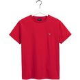 gant t-shirt original t-shirt crew klein contrast-logoborduursel rood