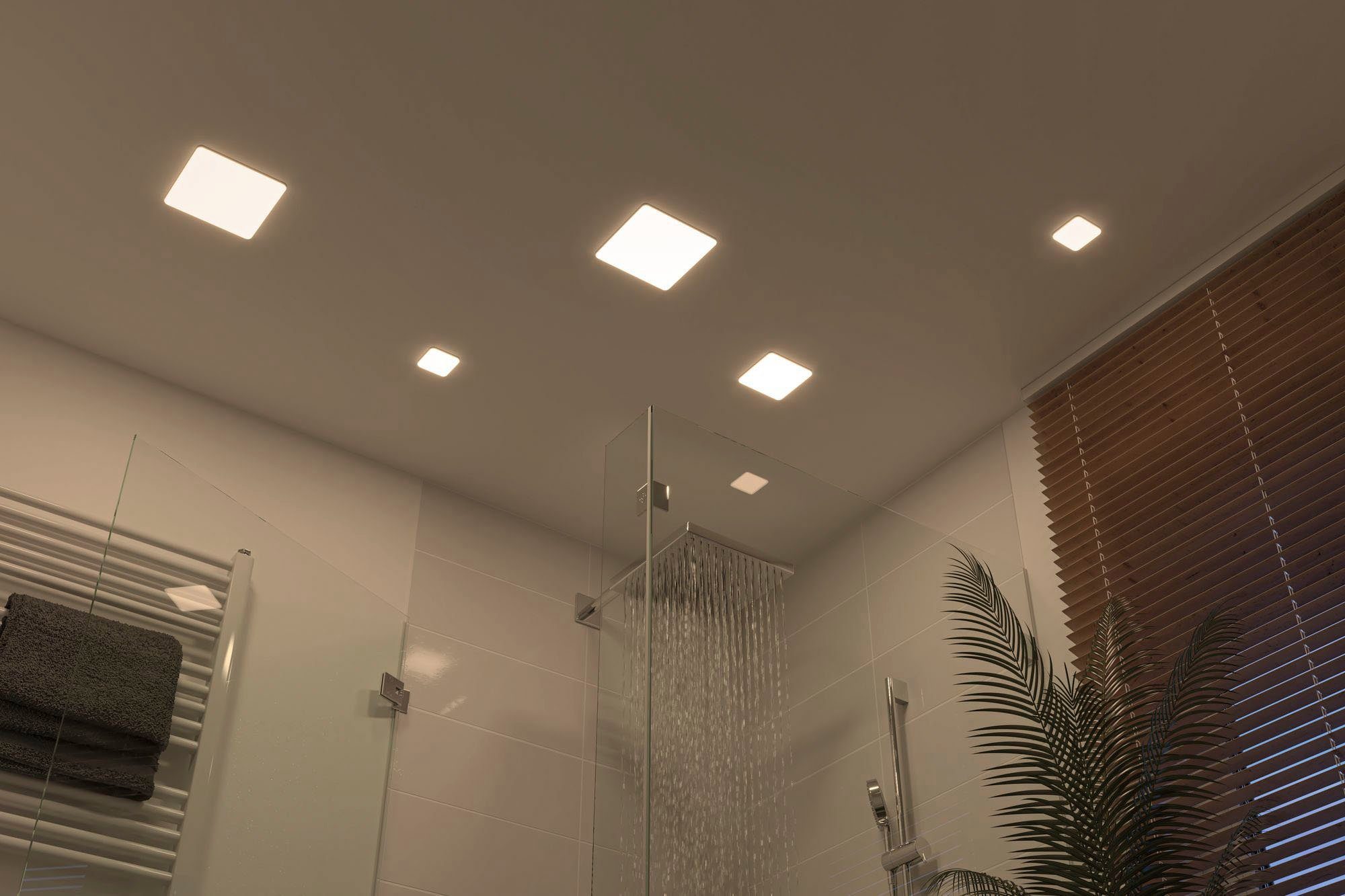 Paulmann Ledinbouwlamp Veluna VariFit Edge IP44 vierkant 160x160mm 1100lm 3000K Wit dimbaar (1 stuk)