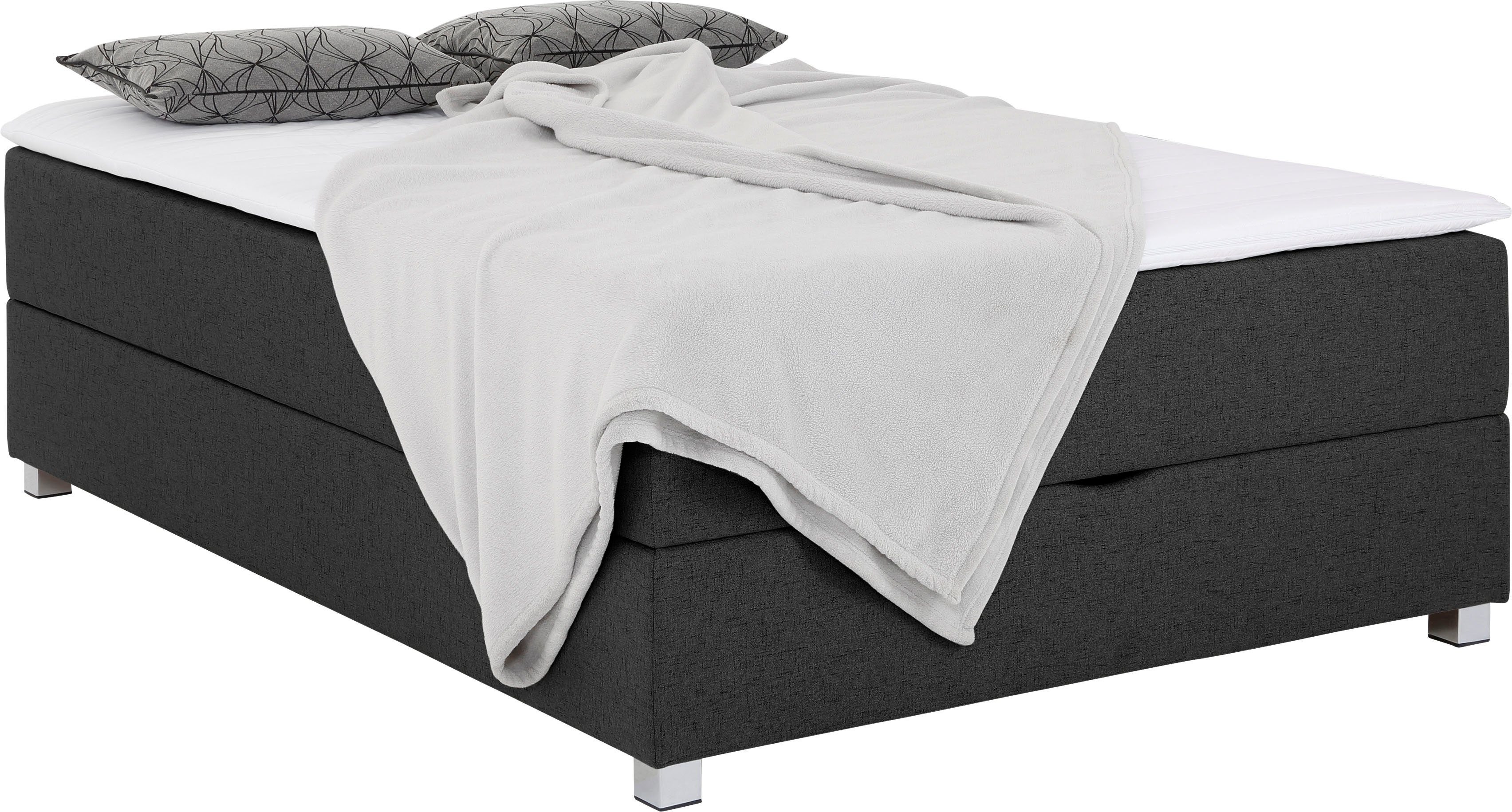 INOSIGN Boxspring Alexis zonder hoofdbord - ideaal voor ruimtes met schuine plafonds, in 4 breedten