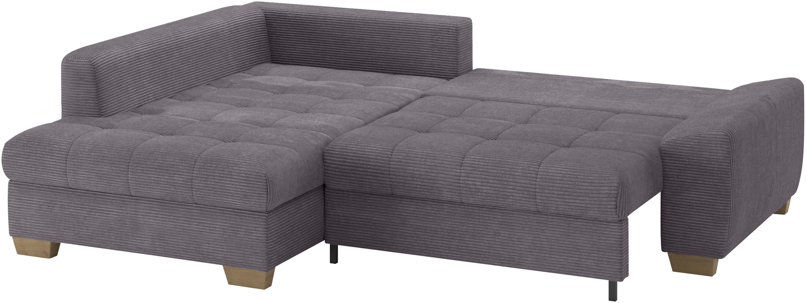 Mr. Couch Hoekbank Nikita II, L-vorm Keuze met bedfunctie, bedlade & RGB-LED-verlichting