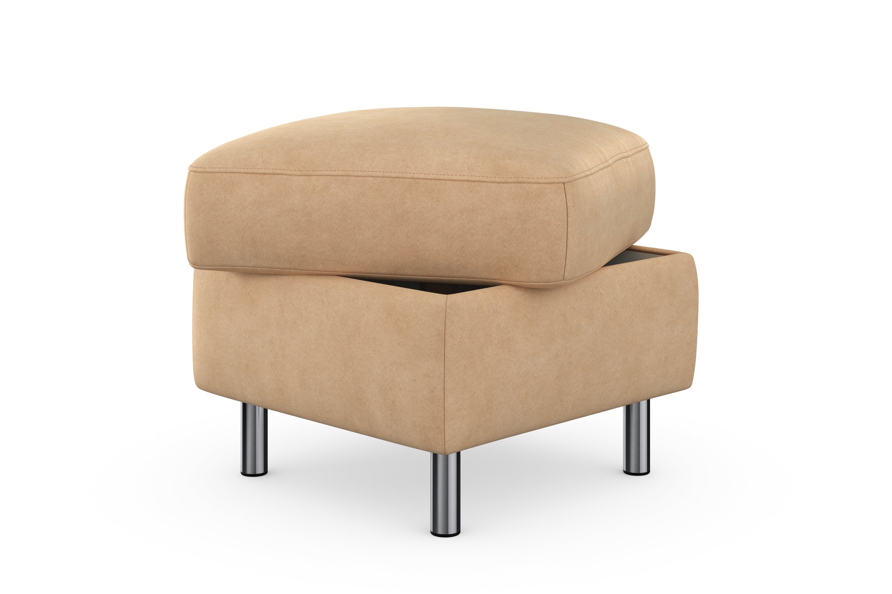 sit&more Hocker met bergruimte Sinatra Zitoppervlak is afneembaar, chroomkleurige, metalen poten