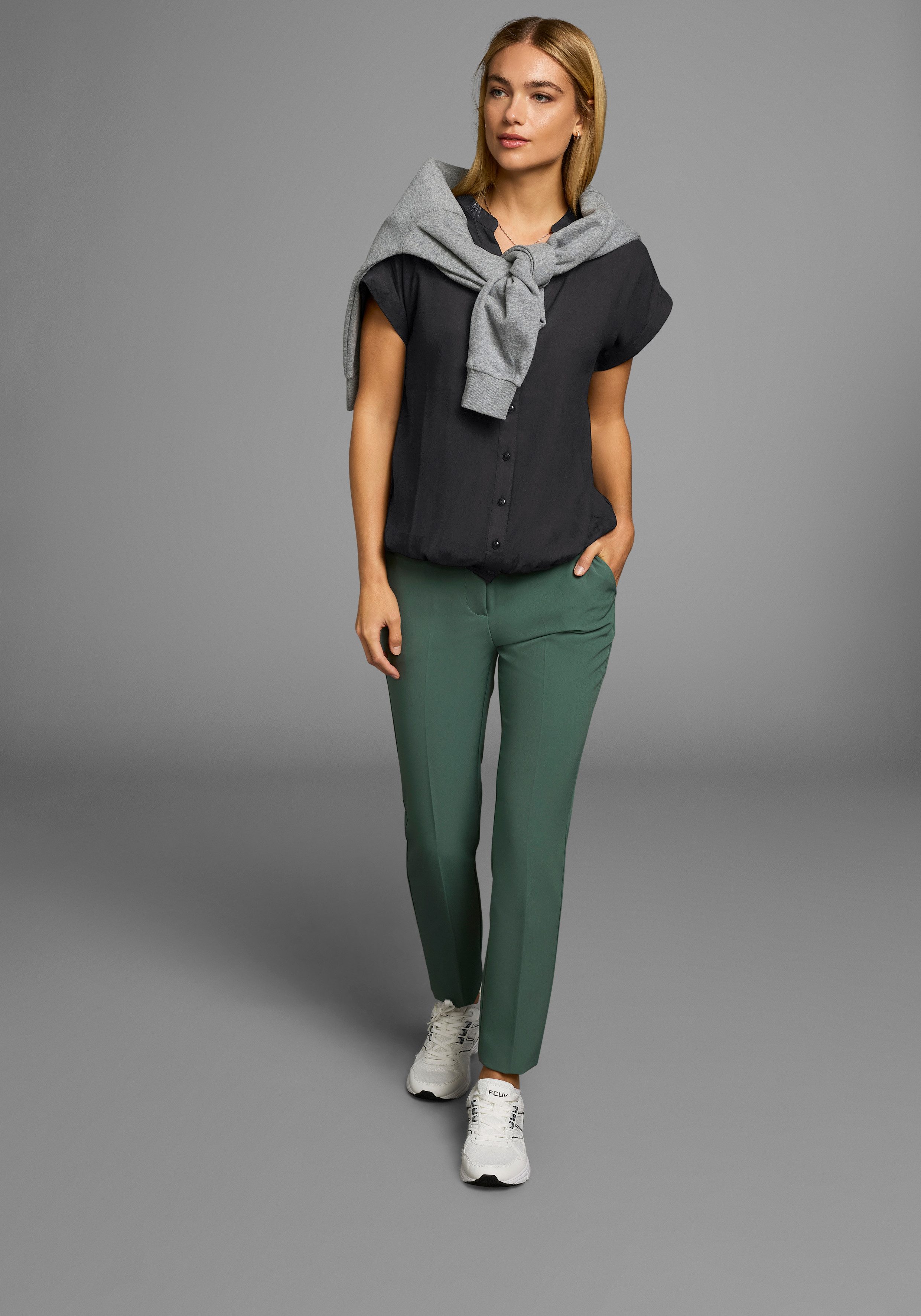 Boysen's Overhemdblouse in oversized stijl met ballonzoom