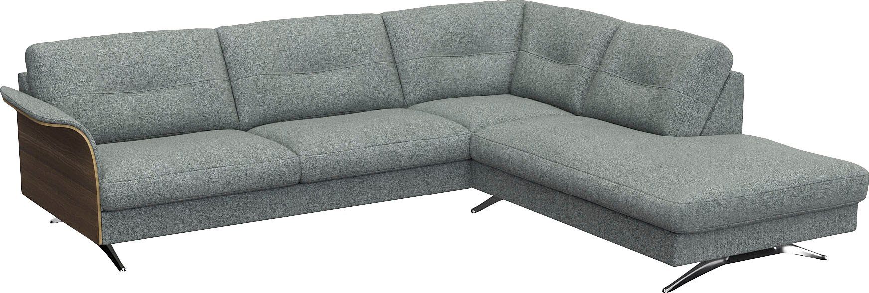 FLEXLUX Hoekbank Glow, super comfortabel door hoogwaardige zitconstructie met binnenvering, L-vorm