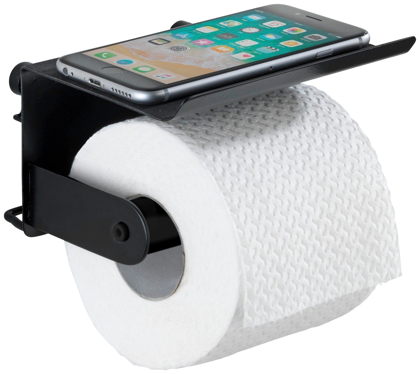 WENKO Toiletrolhouder Classic plus black (1 stuk)