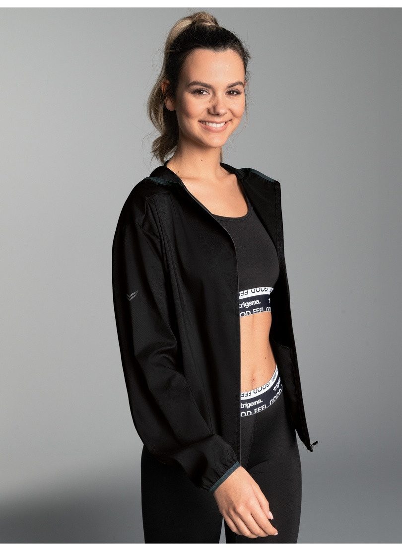 Trigema Sweatvest TRIGEMA dunne hoodie met praktische zakken (1-delig)