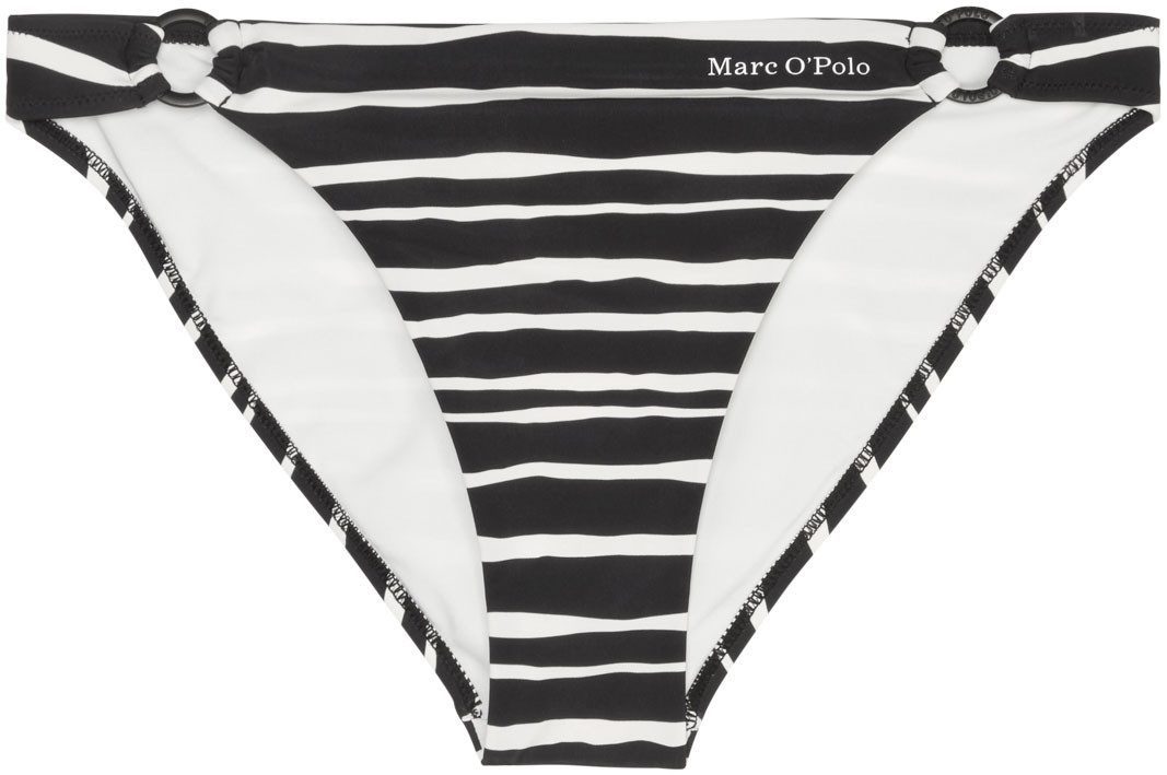 Marc O'Polo Bikinibroekje Summer Blacks met zijlijke ringaccenten